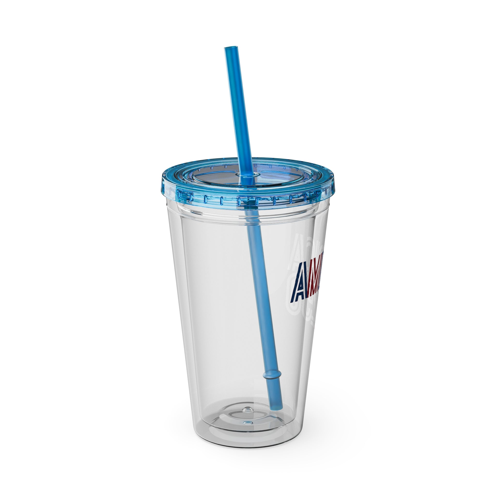 America 250 Tumbler | 16oz Clear Straw Cup