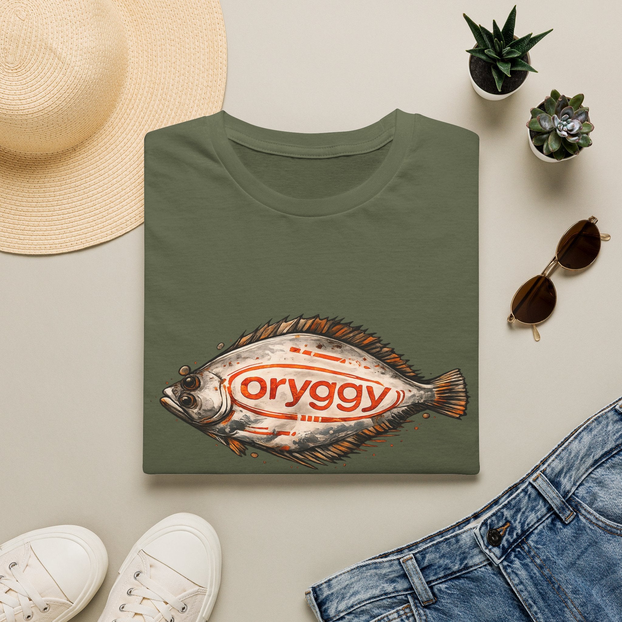 oryggy Originals Summer line Vintage Fish T-Shirt