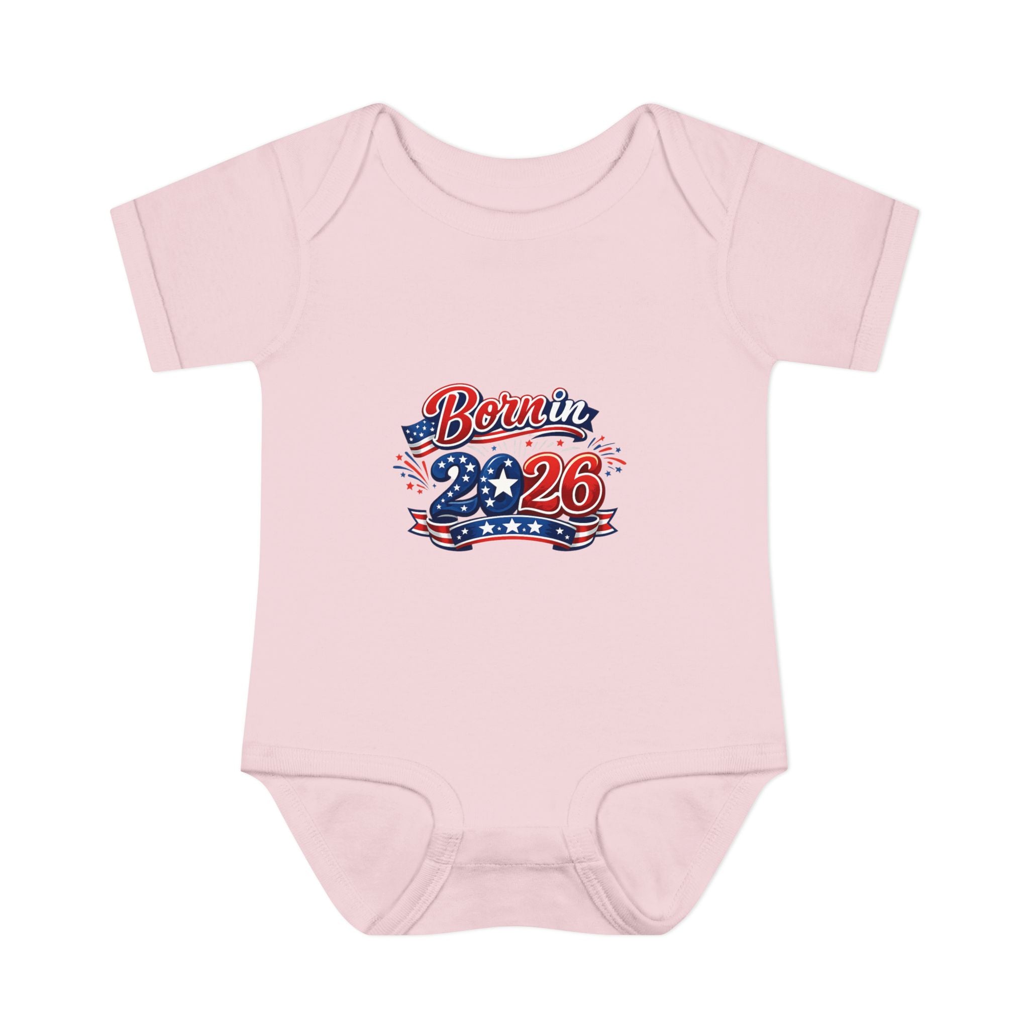 America 250 Born in 2026 Baby Bodysuit — Patriotic USA Infant Onesie