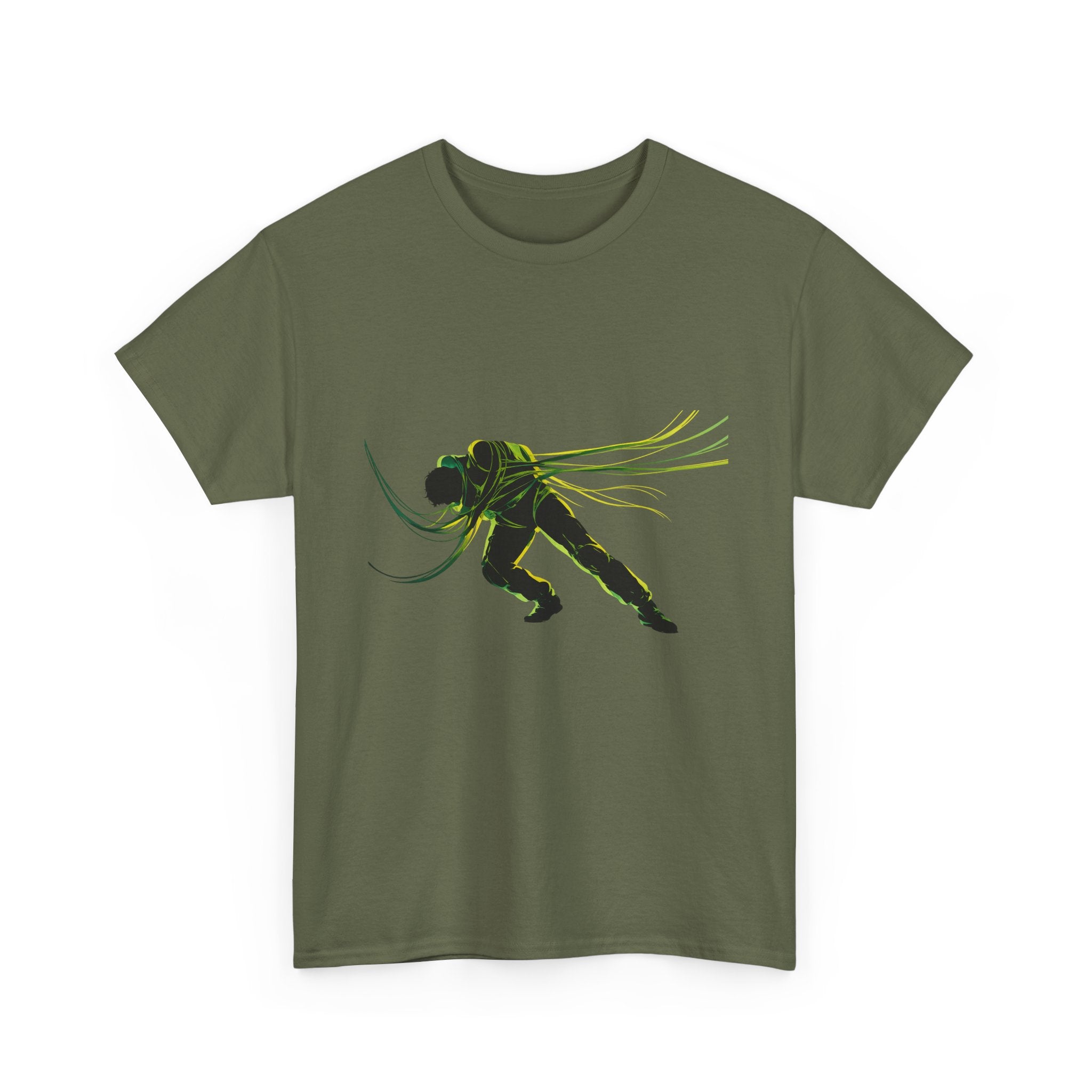 oryggy Originals Summer line Tied Silhouette Tee — Neon Sci‑Fi Astronaut Graphic T-Shirt