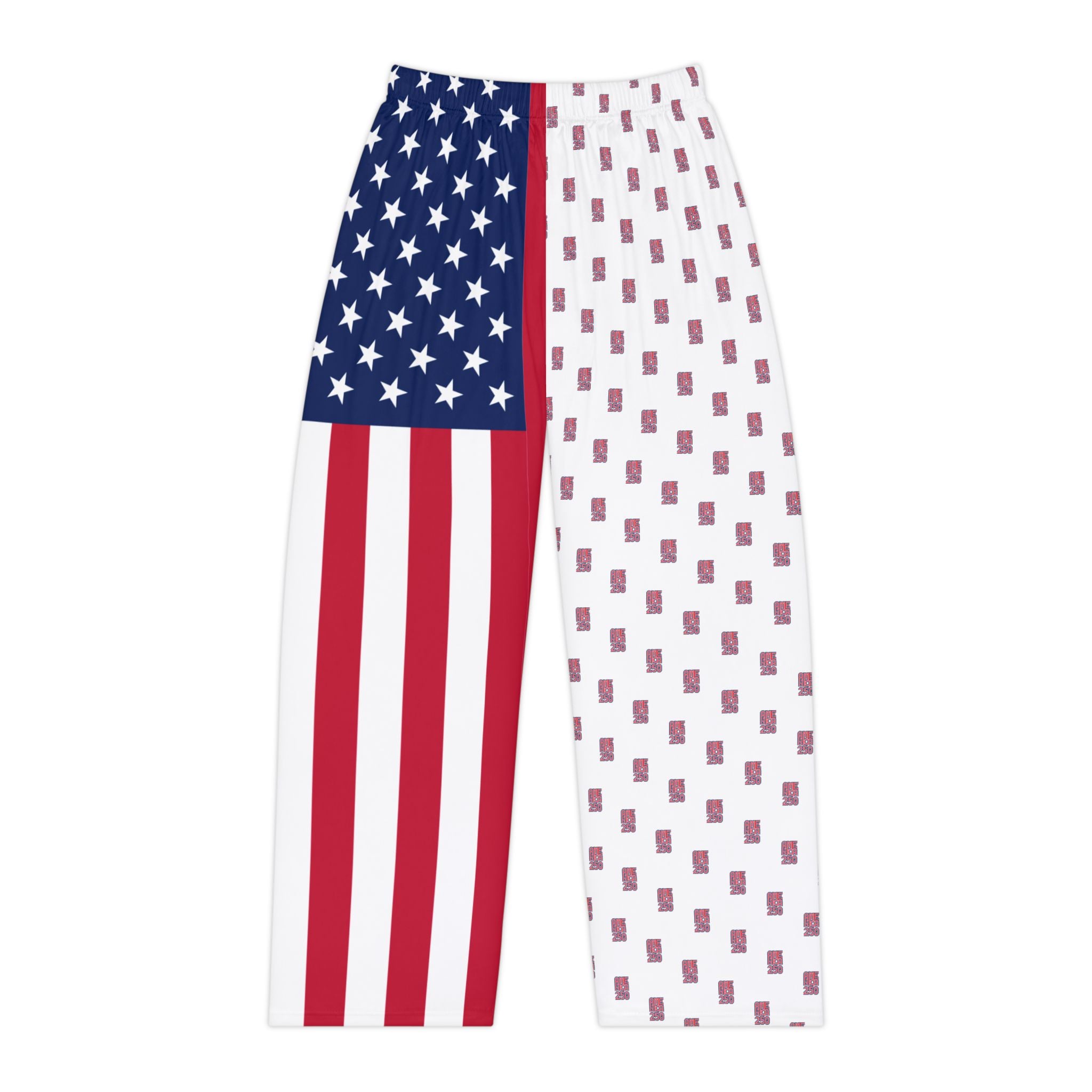 American Flag Split Design Pajama Pants | Stars Stripes Lounge
