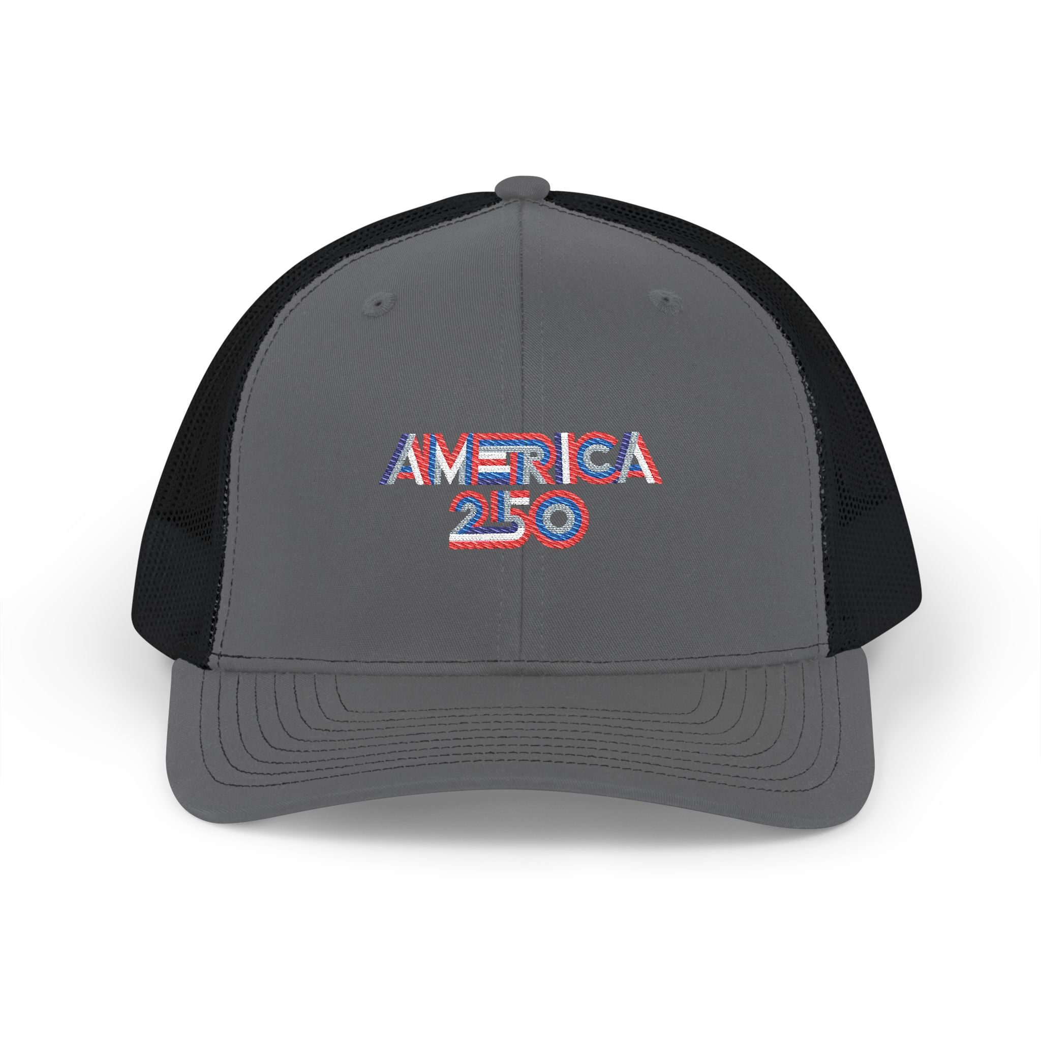 America 250 Trucker Cap — Patriotic Snapback Mesh Hat for 250th Anniversary