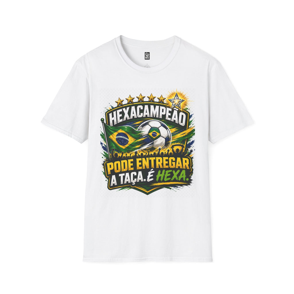 FIFA World Cup 2026 Hexacampeão Personalized Soccer T-Shirt — Brazilian Flag Football Fan Tee