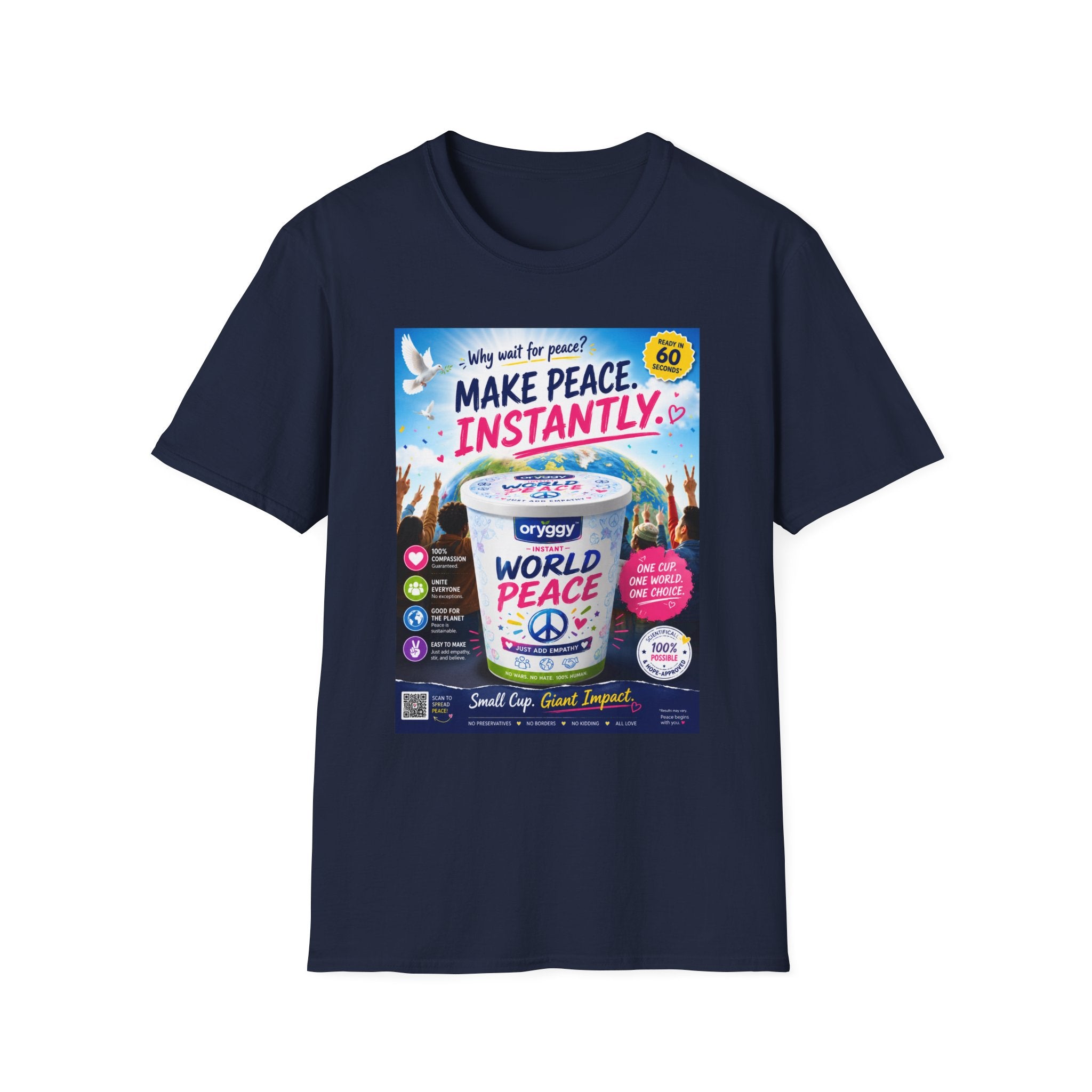 oryggy Originals Summer line "Make Peace Instantly" World Peace Graphic Tee