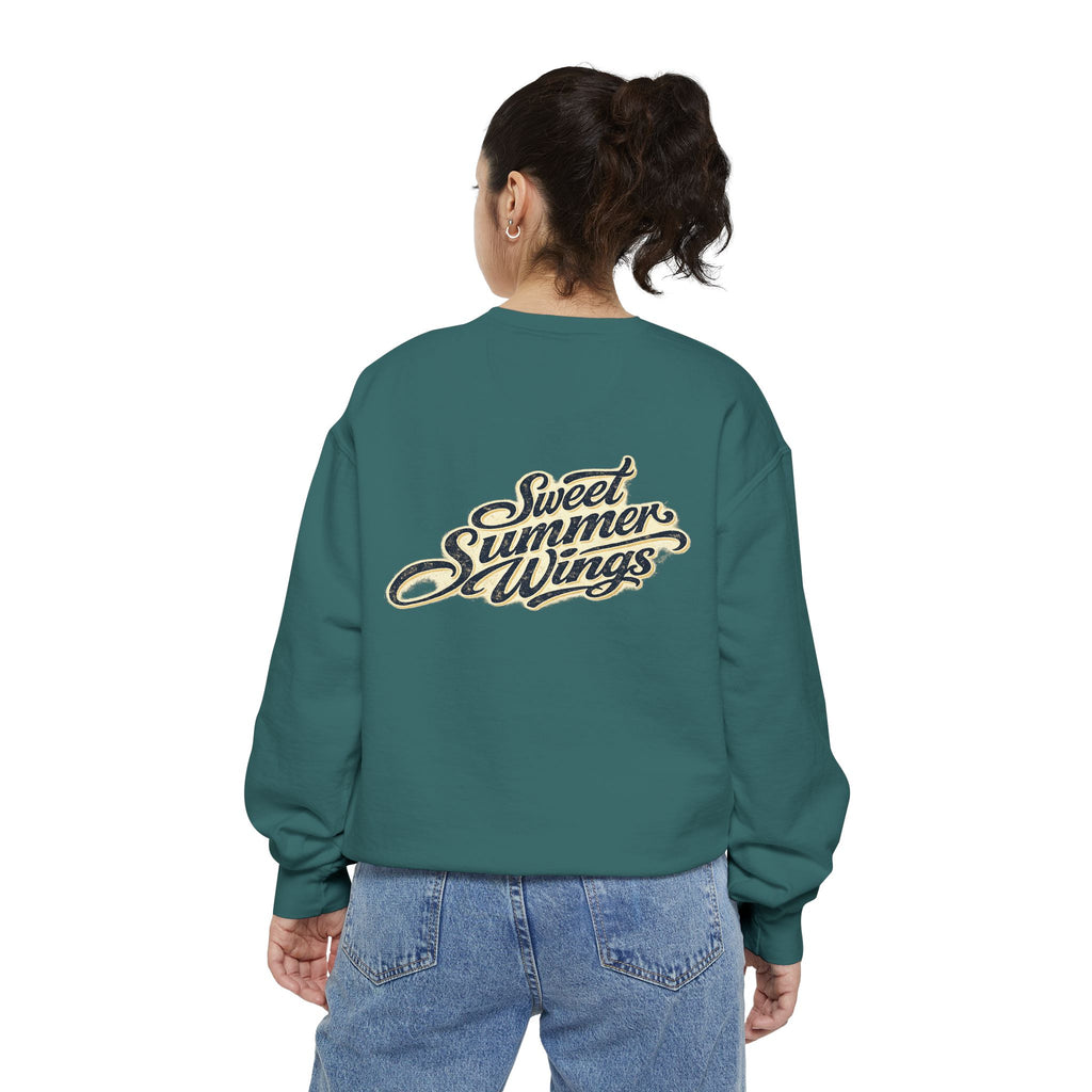 America 250 Garden Days Summer Sweatshirt — "Sweet Summer Wings" Vintage Floral 4th of July Crewneck