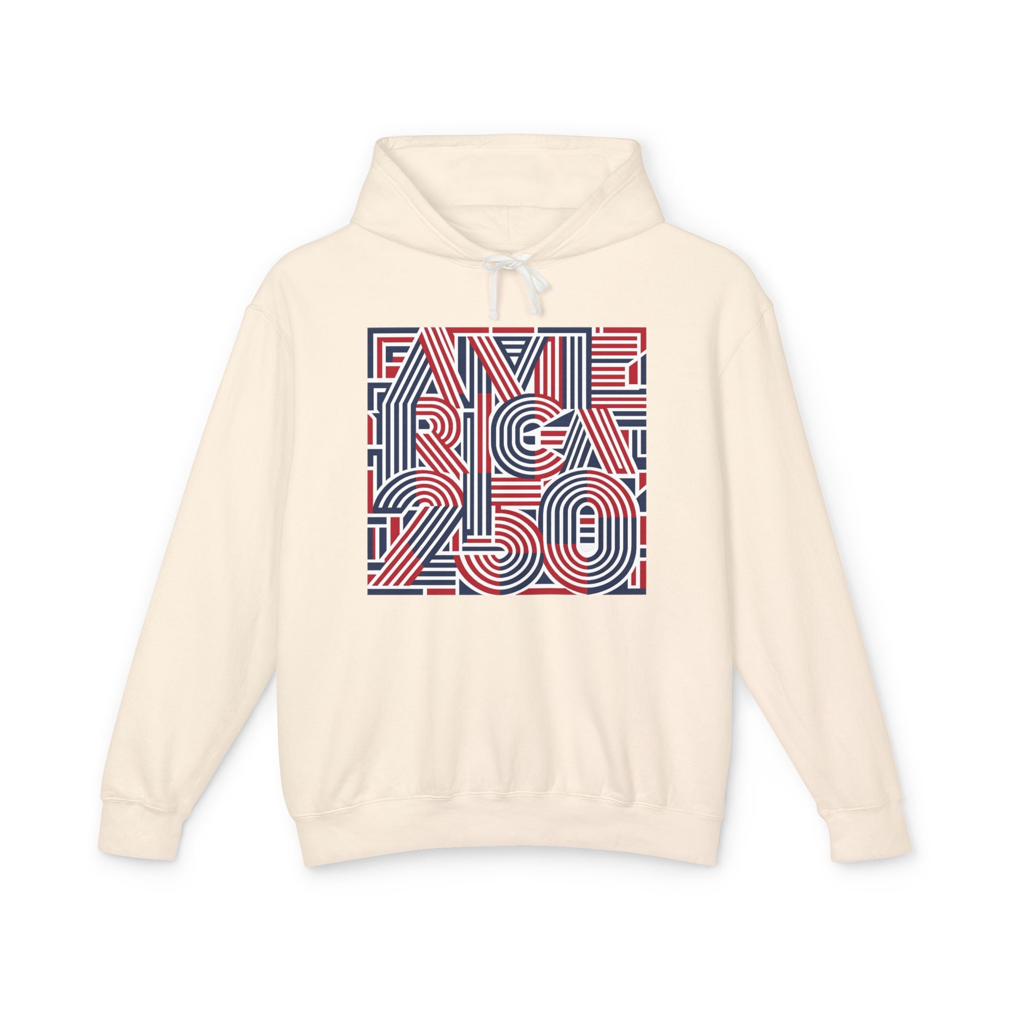 oryggy - america-250-hoodie-retro-red-blue-patriotic-anniversary-pullover - Vintage Patriotic Apparel