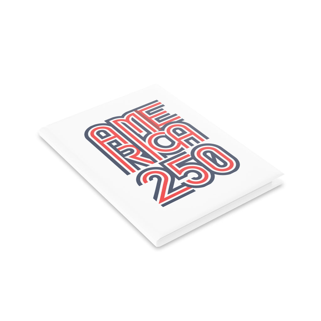 America 250 Hardcover Notebook | Patriotic USA Flag Journal