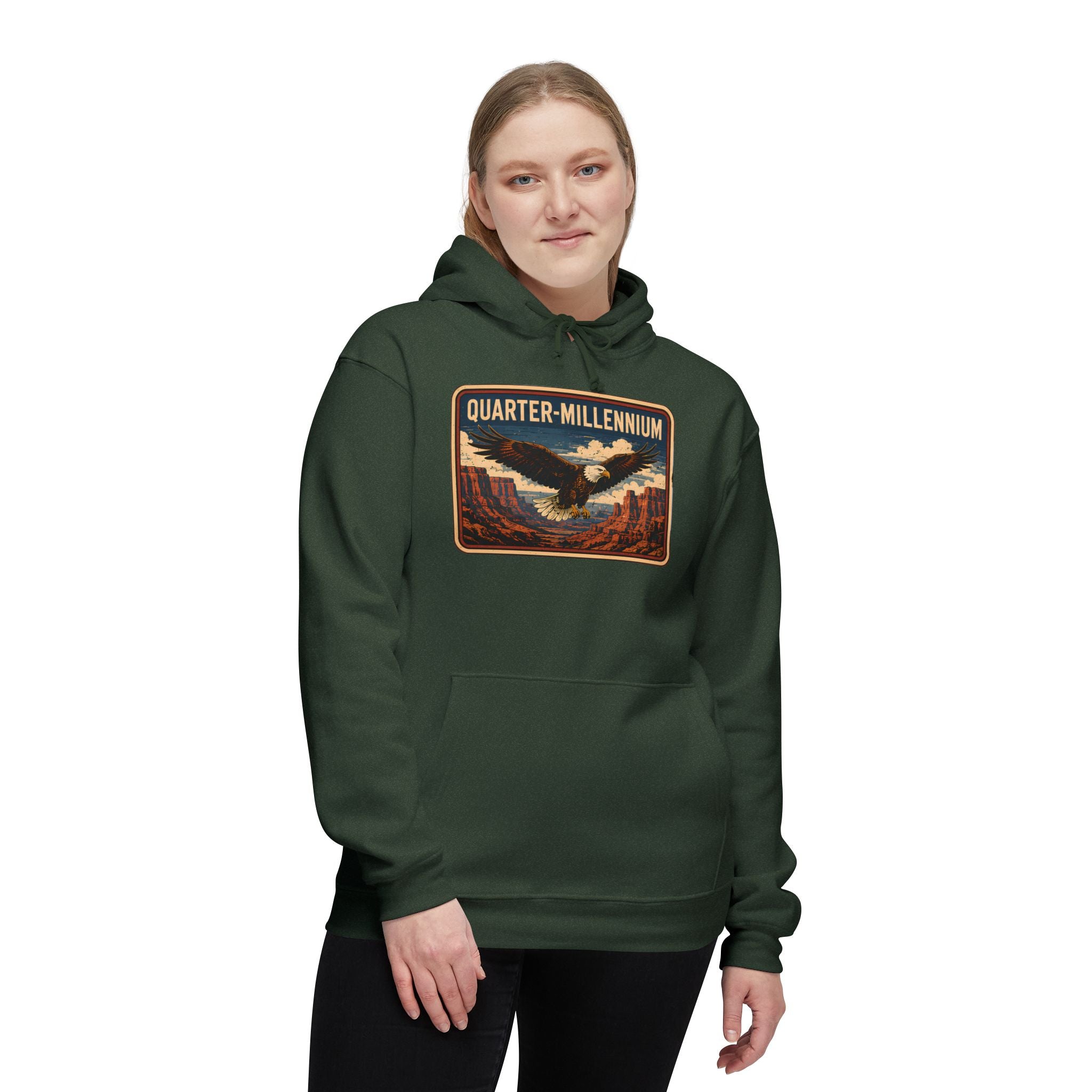 America 250 Quarter-Millennium Vintage Landscape Hoodie — Made in USA
