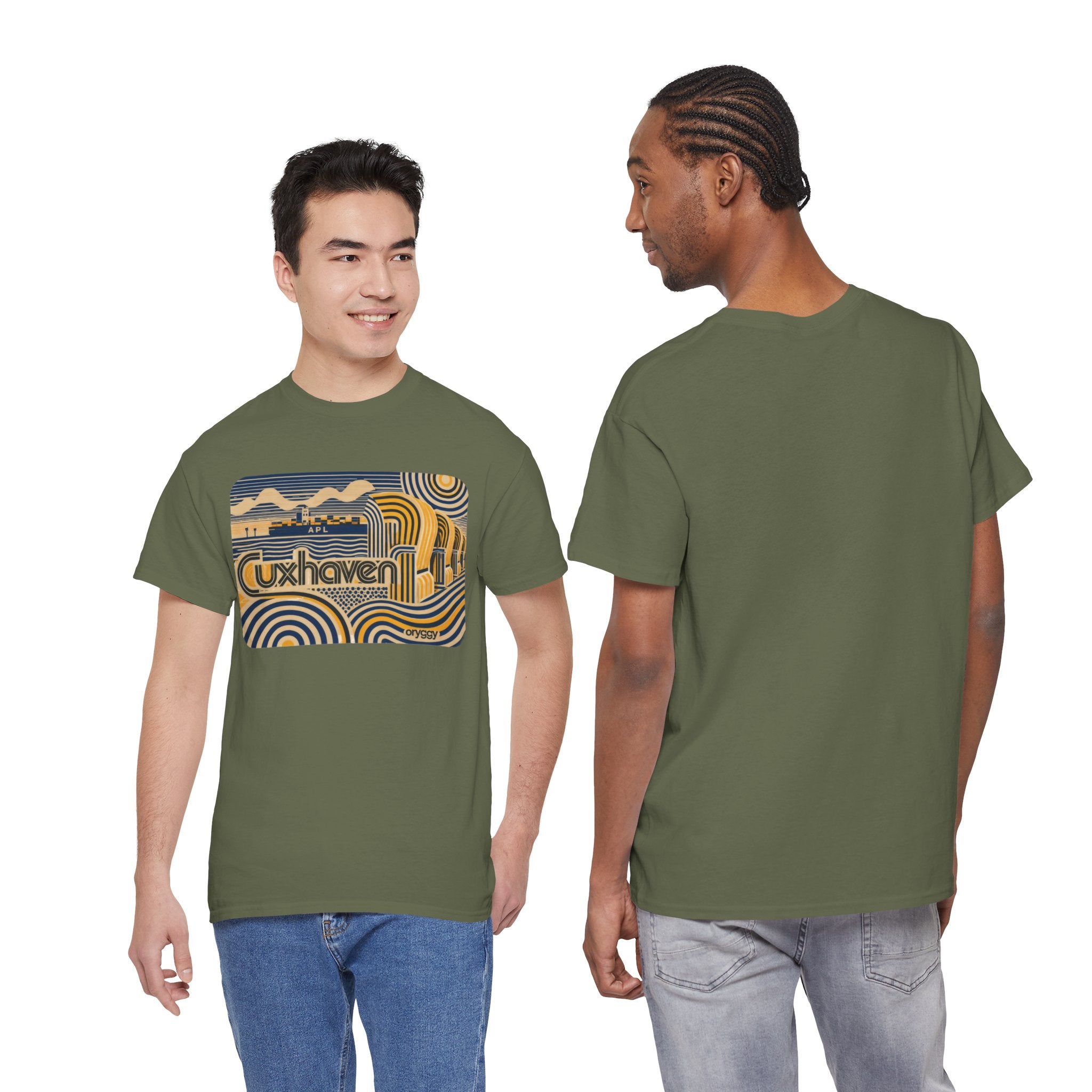 oryggy Originals Summer line Cuxhaven Retro Wave T‑Shirt — Vintage Coastal Graphic Tee