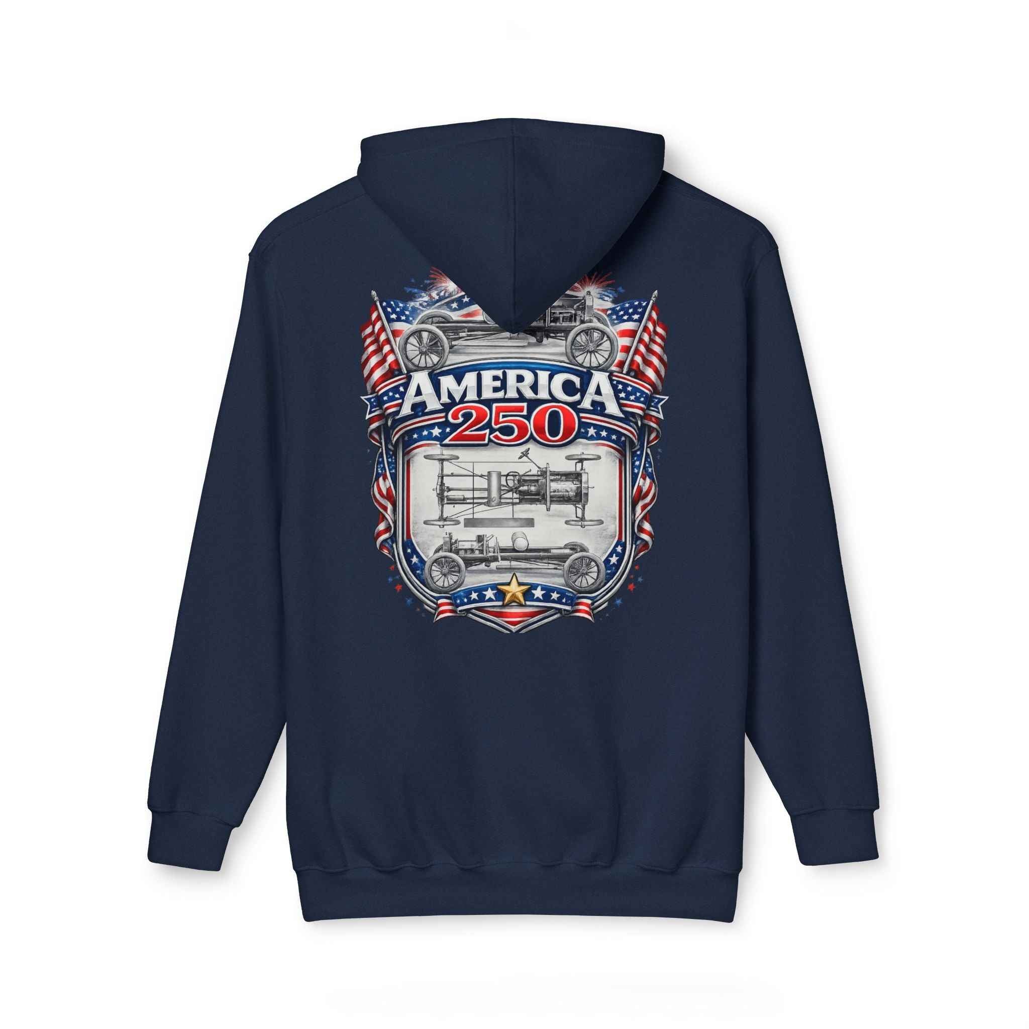 America 250 Patriotic USA Anniversary Hoodie —  Made in USA