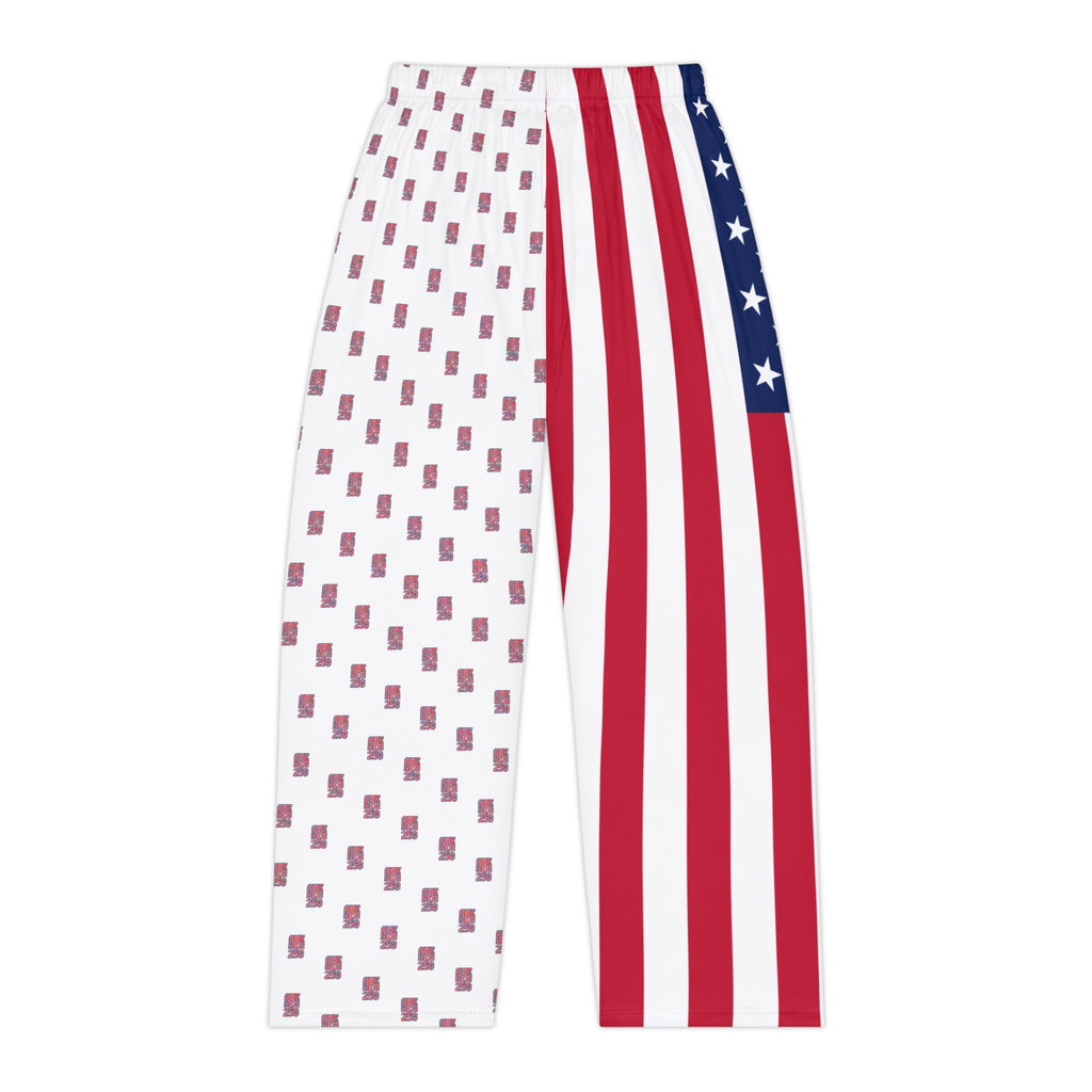 American Flag Split Design Pajama Pants | Stars Stripes Lounge