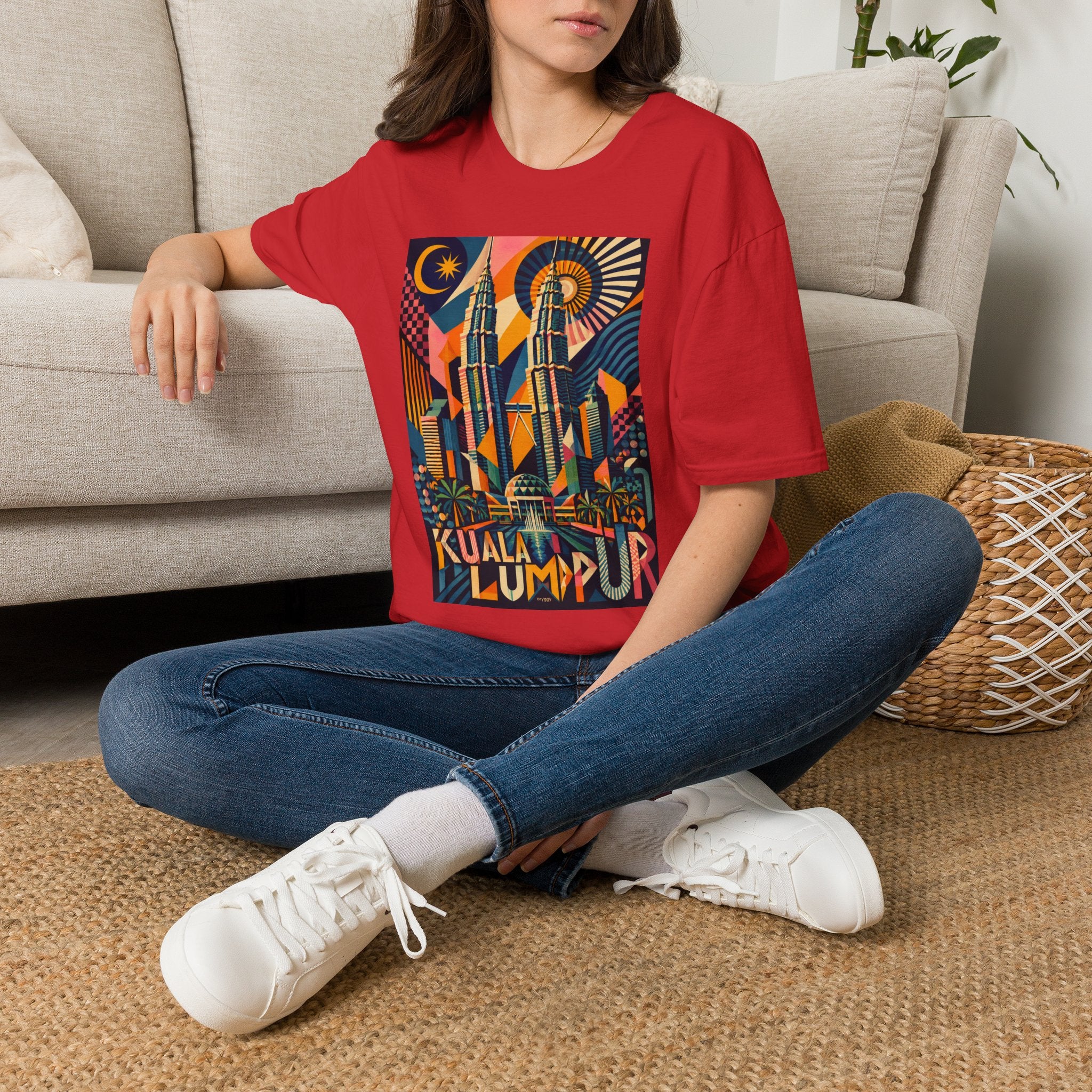 oryggy Originals Summer line Kuala Lumpur Poster Tee — Retro Petronas Towers Graphic T-Shirt