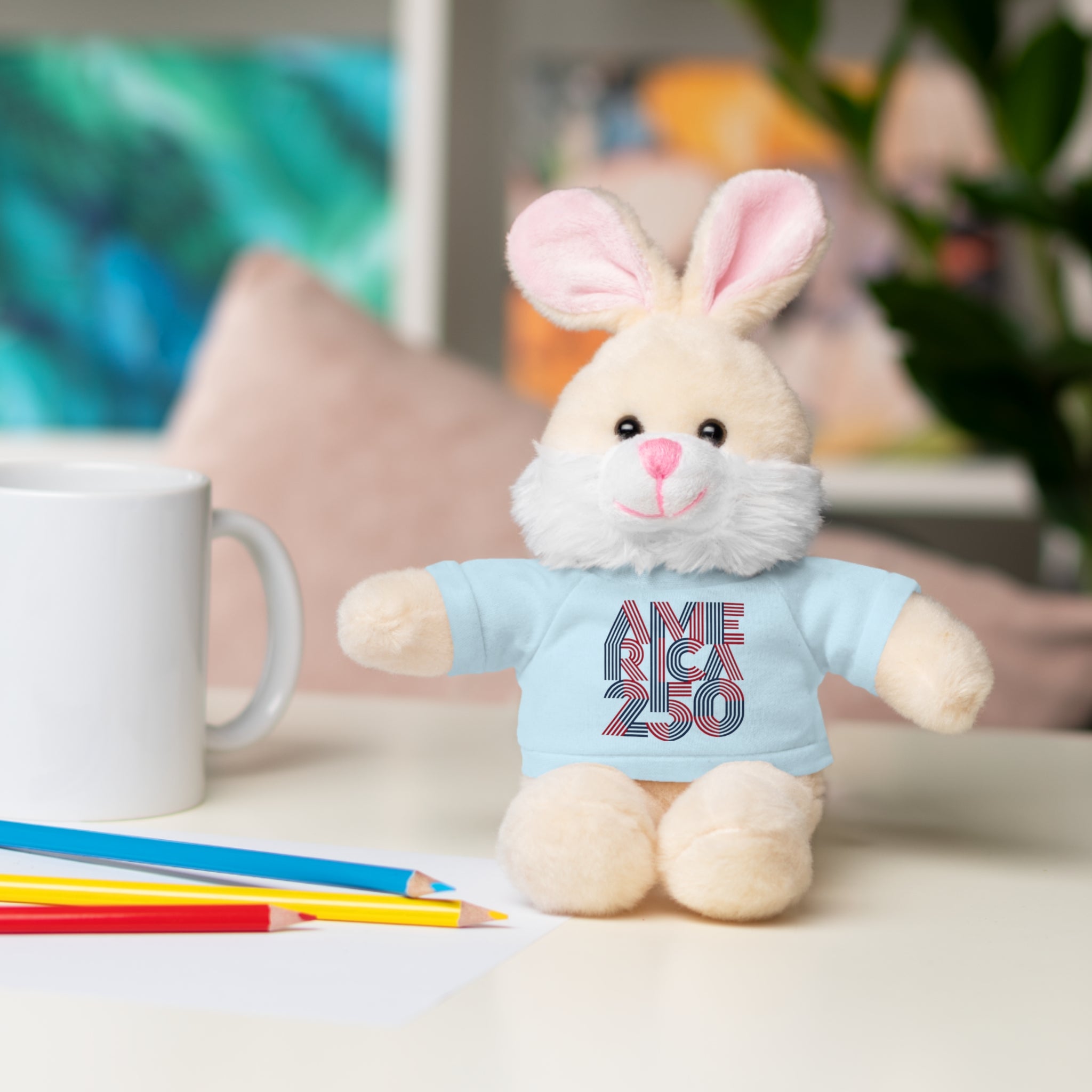 America 250 Teddy Bear plush | Patriotic stuffed animal with tee