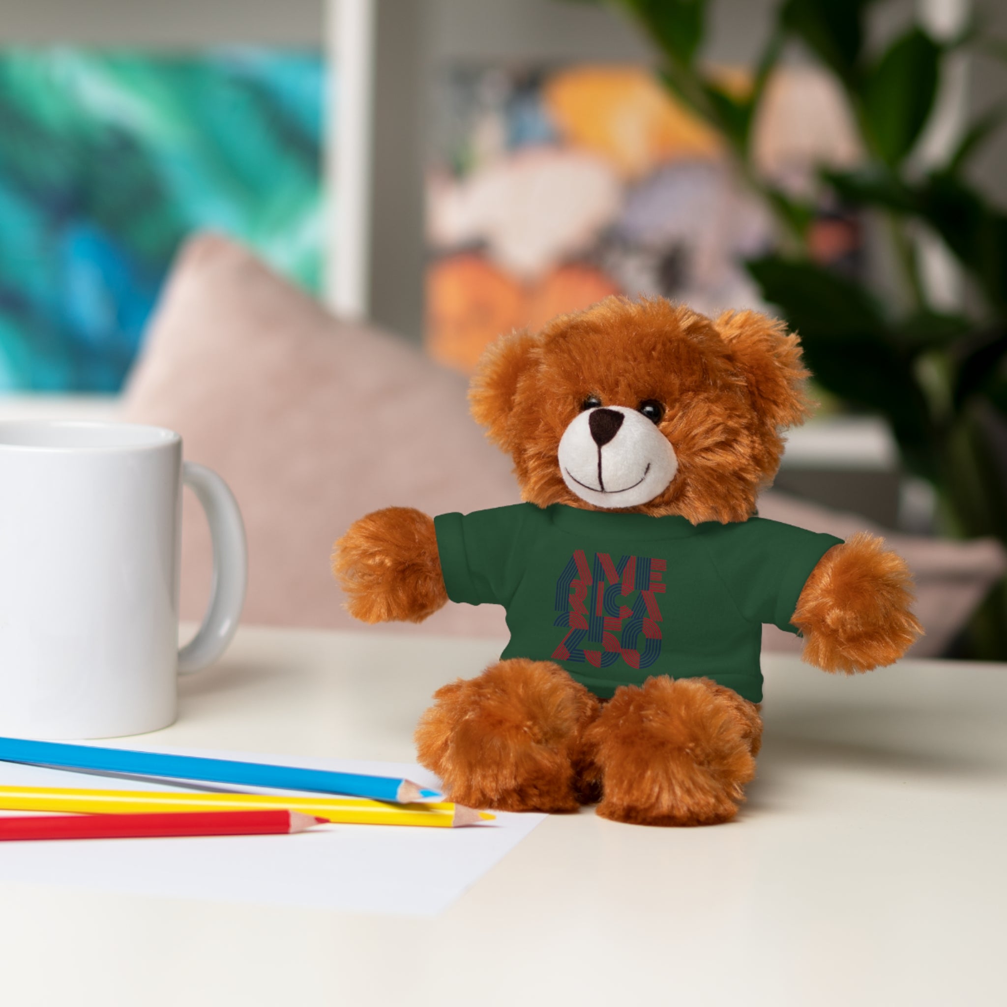 America 250 Teddy Bear plush | Patriotic stuffed animal with tee