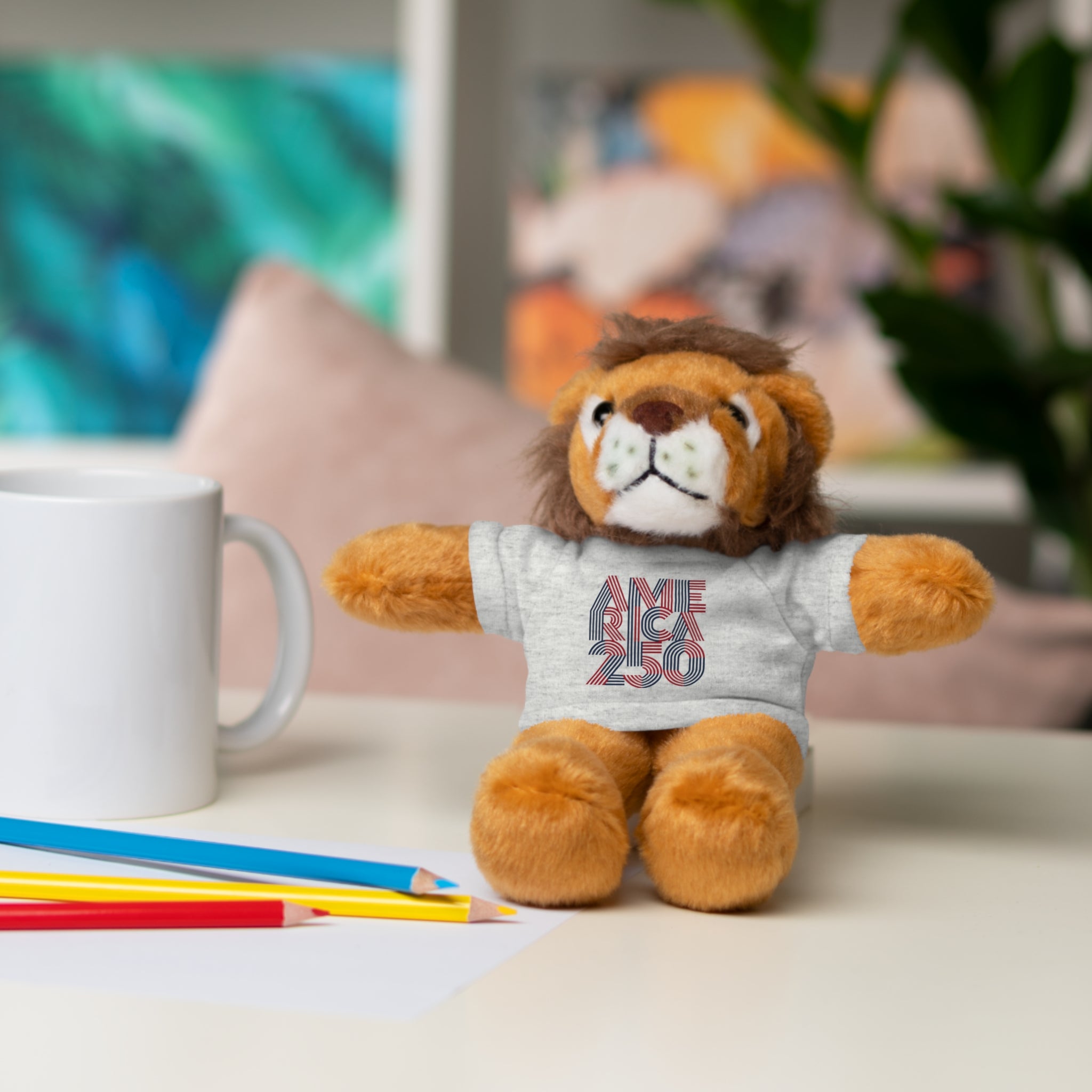America 250 Teddy Bear plush | Patriotic stuffed animal with tee
