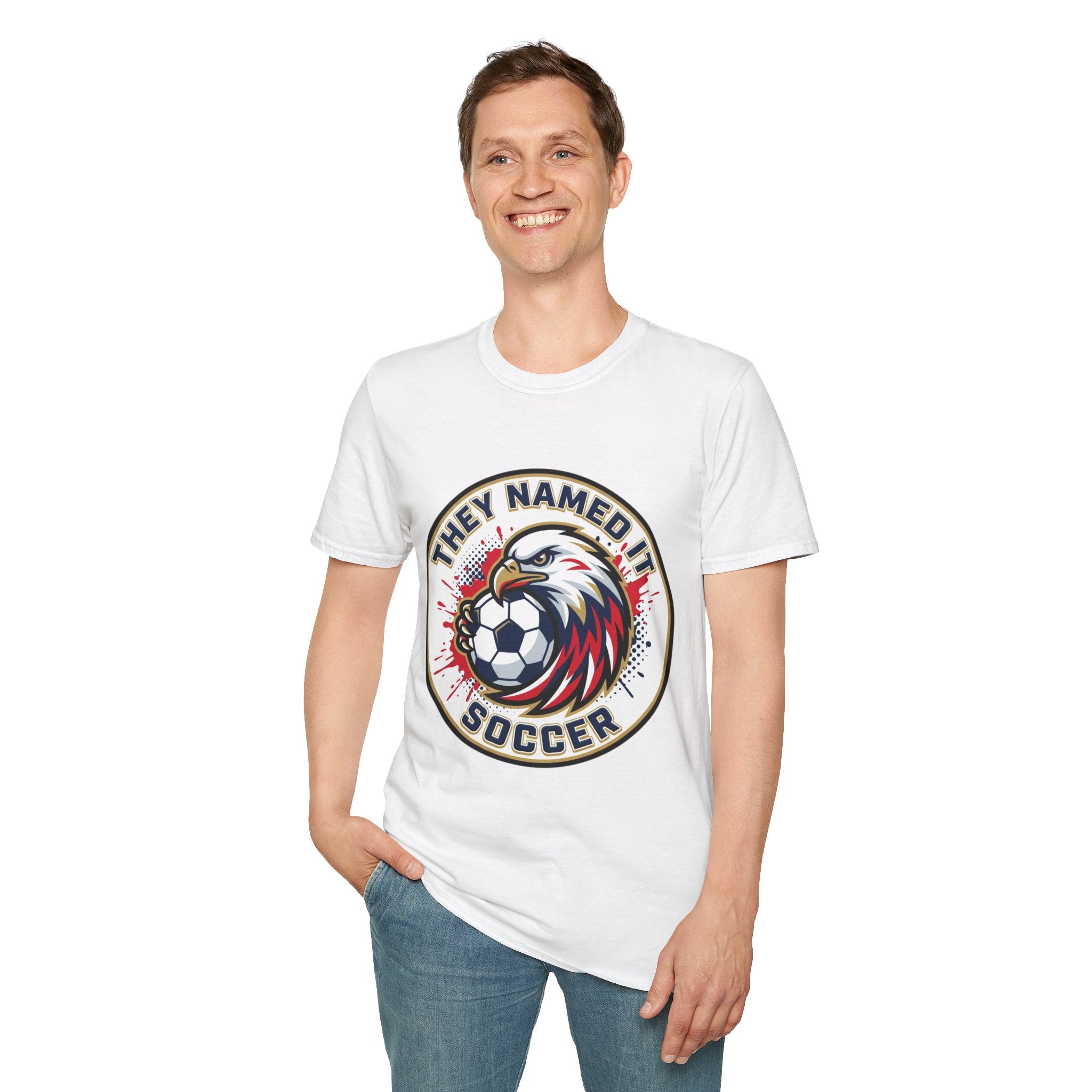 FIFA 2026 Soccer Eagle Personalized T-Shirt — "They Named It Soccer" Vintage Soccer Graphic Tee