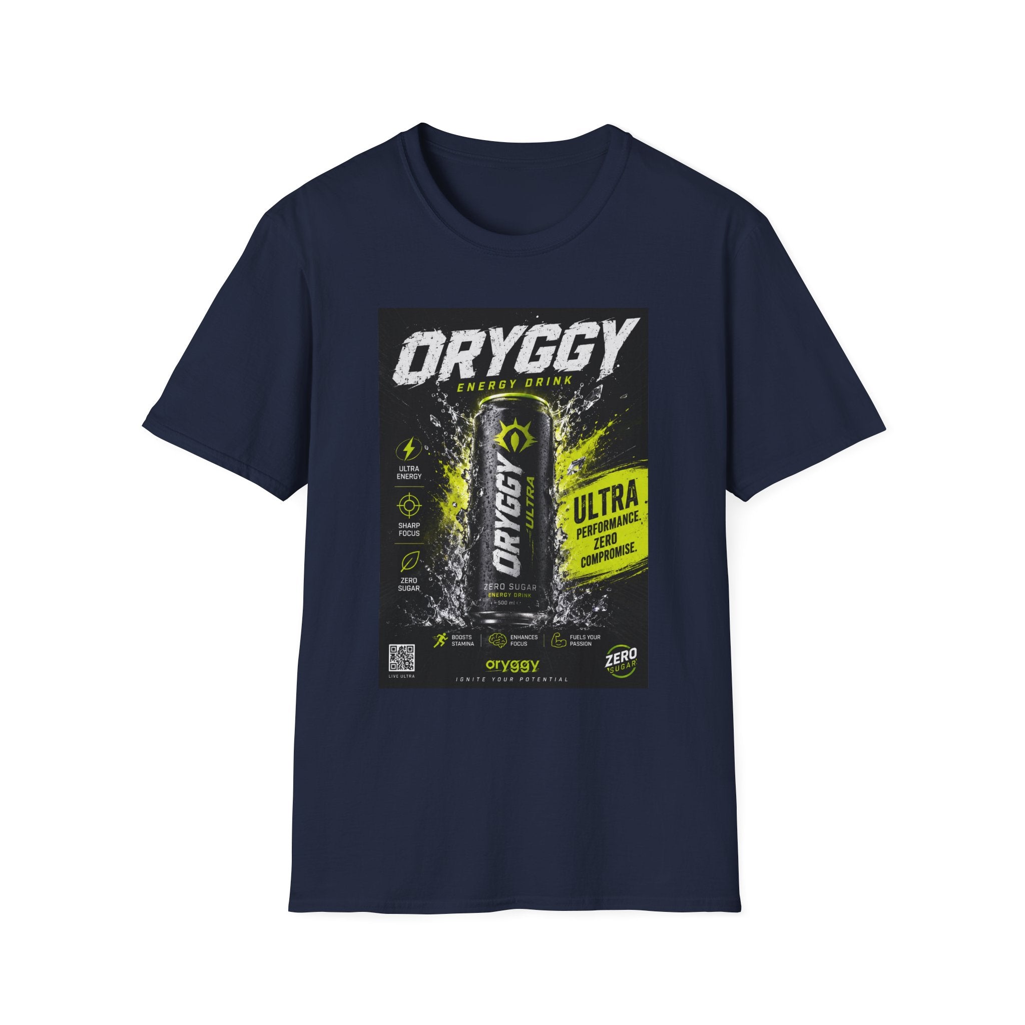 oryggy Originals Summer line Energy Drink T-Shirt — Neon Can Graphic Tee