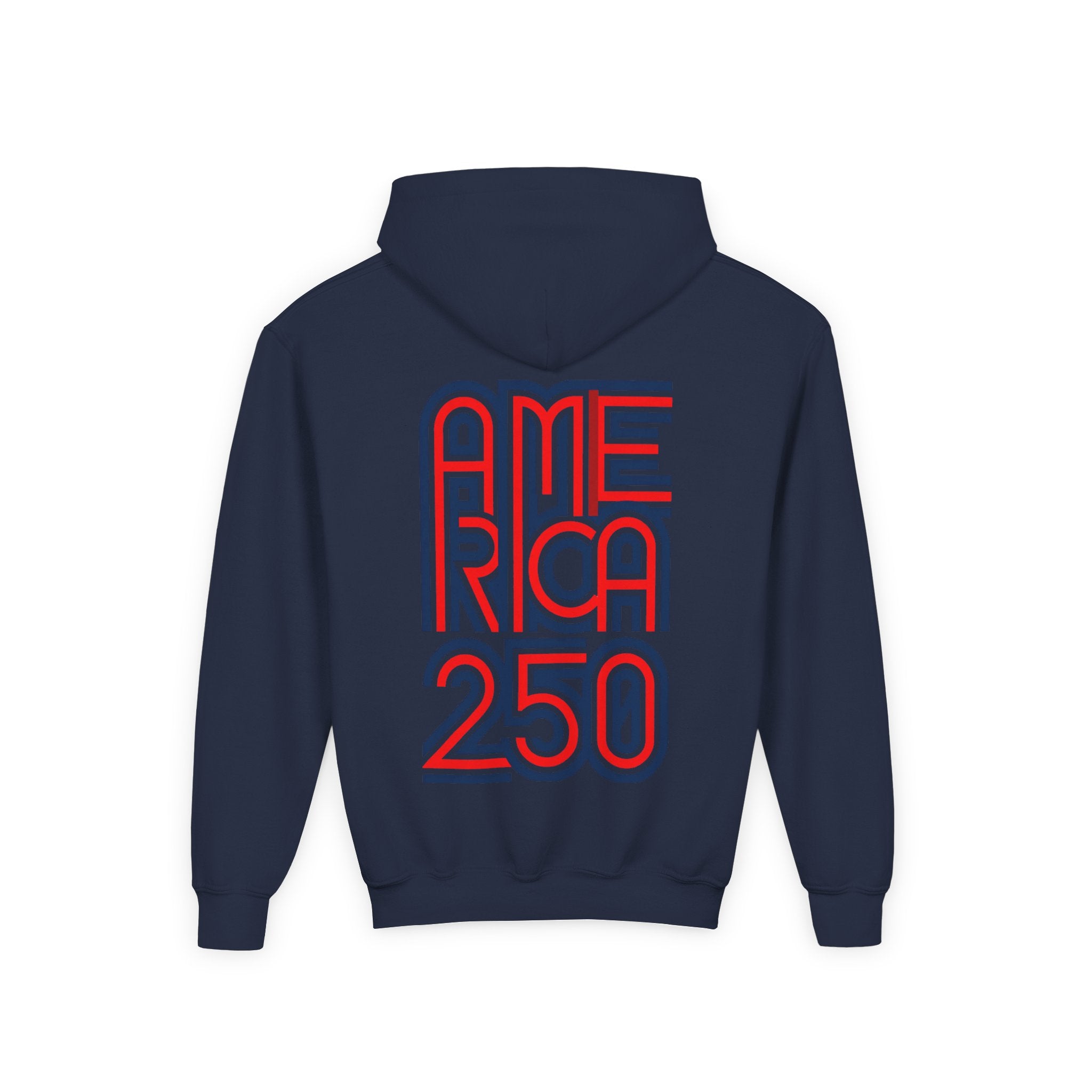 America 250 Hoodie | Patriotic Retro Typography, 250th Anniversary