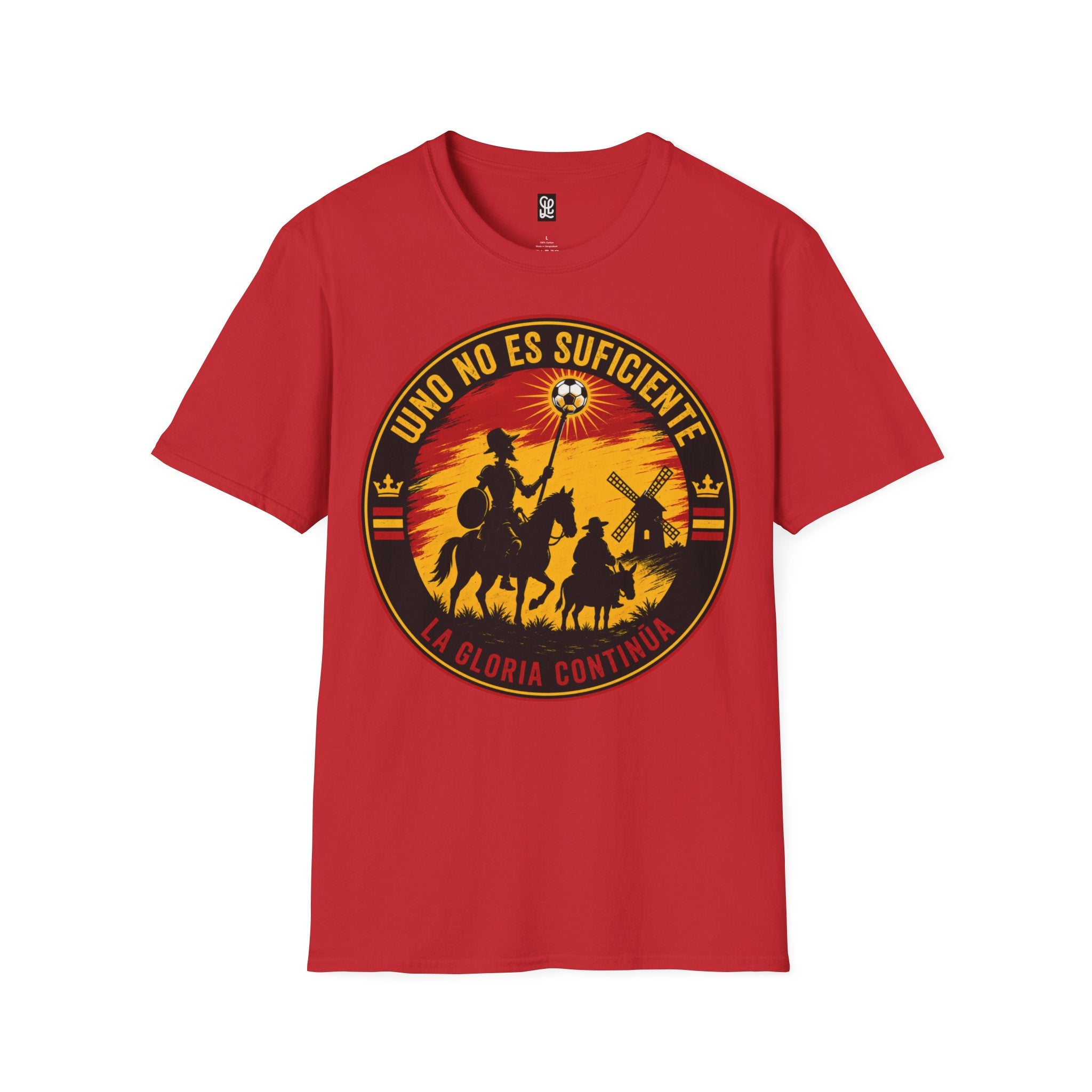 fifa-world-cup-2026-spain-t-shirt-uno-no-es-suficiente-don-quixote-sunset-graphic - Retro Football Apparel oryggy