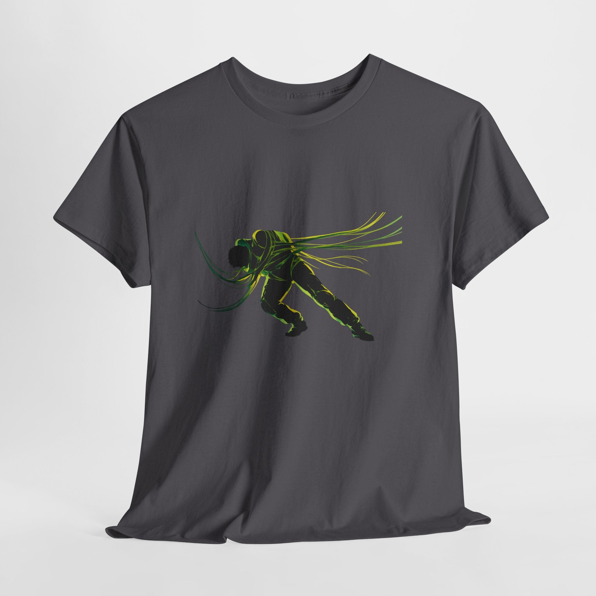 oryggy Originals Summer line Tied Silhouette Tee — Neon Sci‑Fi Astronaut Graphic T-Shirt