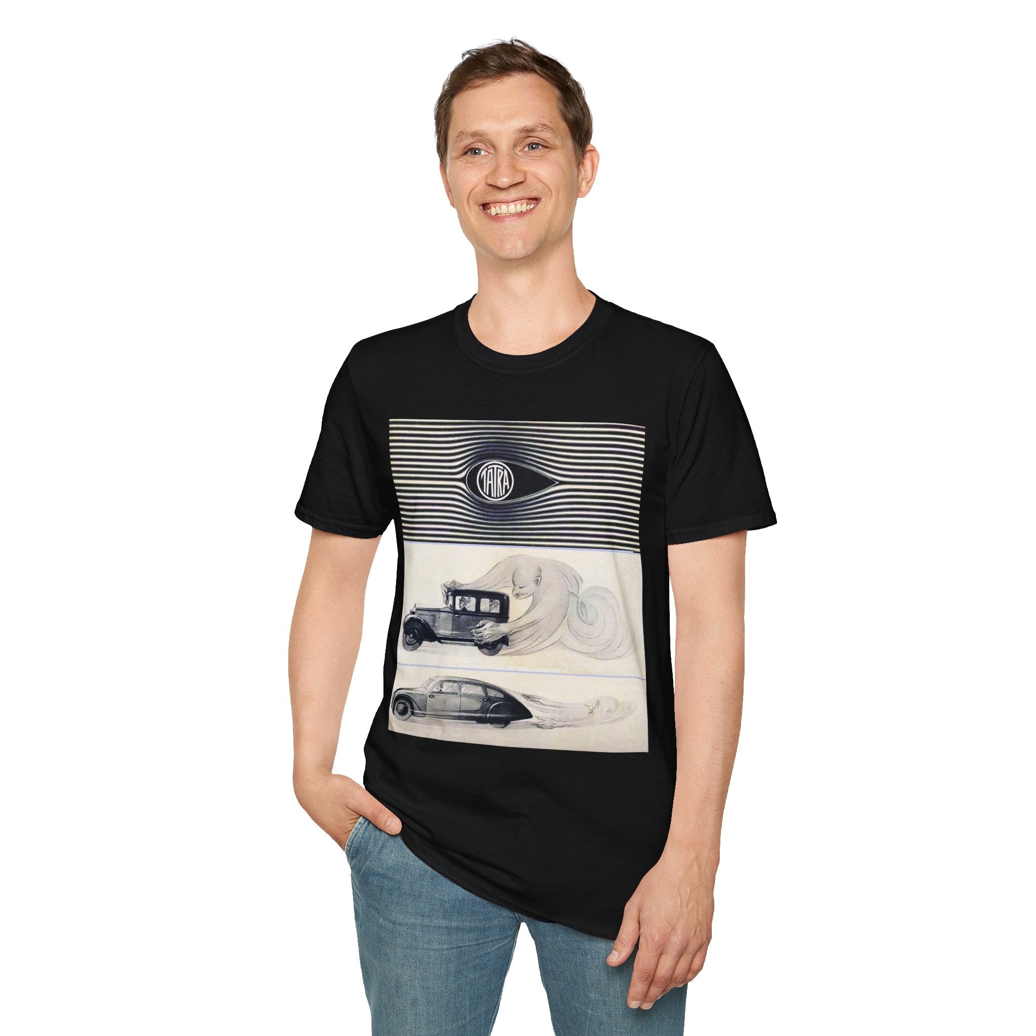 oryggy Originals Summer line Retro Stripes & Classic Car Illustration Tee