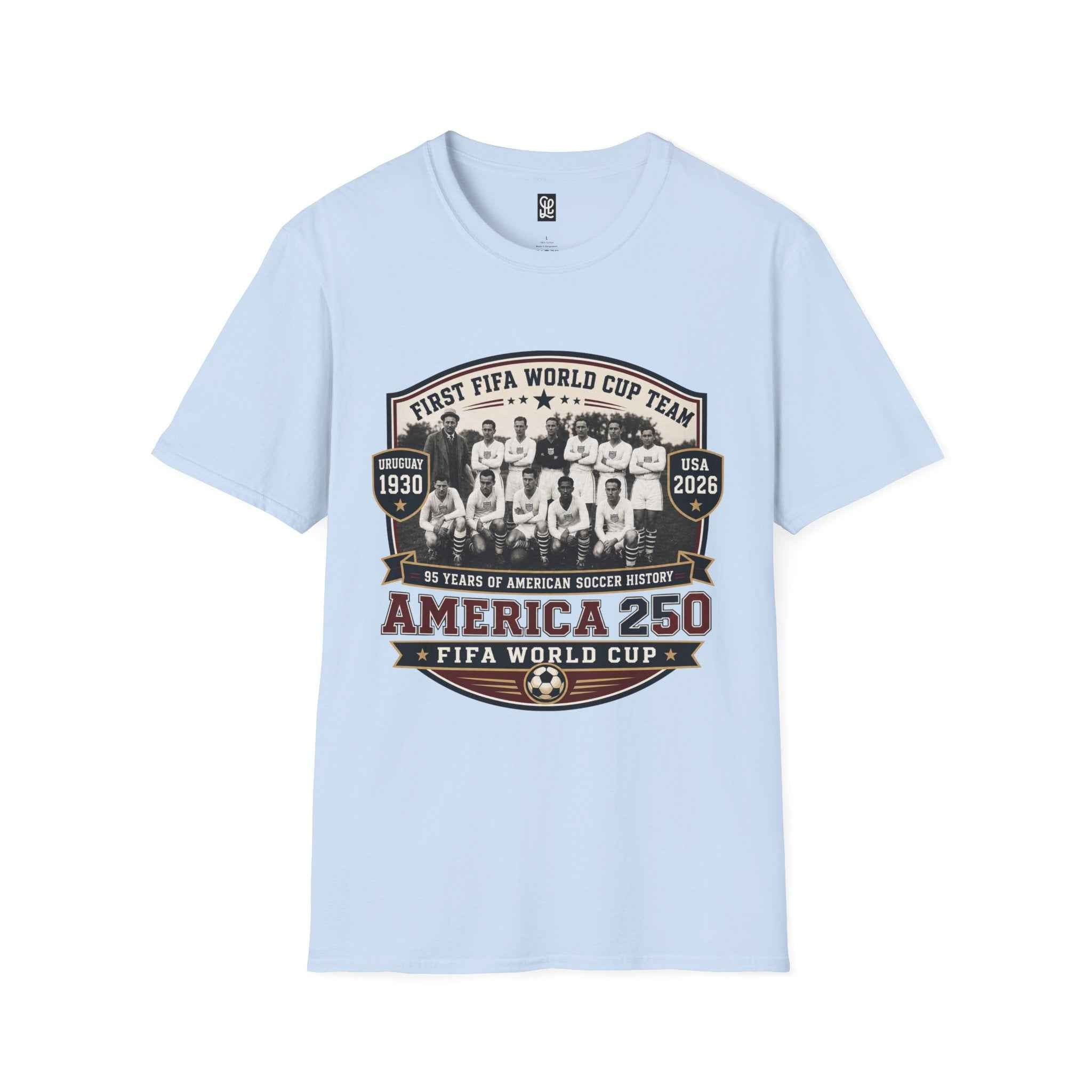 America 250 x FIFA World Cup 2026 USA Soccer Vintage Team T-Shirt — Uruguay 1930 Retro Soccer Tee