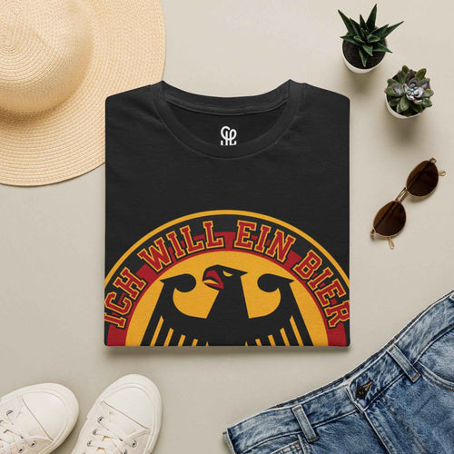 FIFA World Cup 2026 T-Shirt — oryggy "Ich will ein Bier" German Crest Soccer Tee