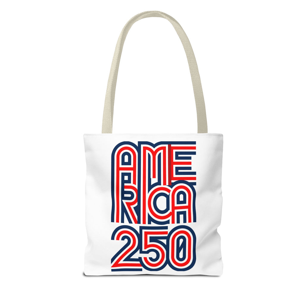America 250 Tote Bag — Patriotic Red, White & Blue Commemorative Tote