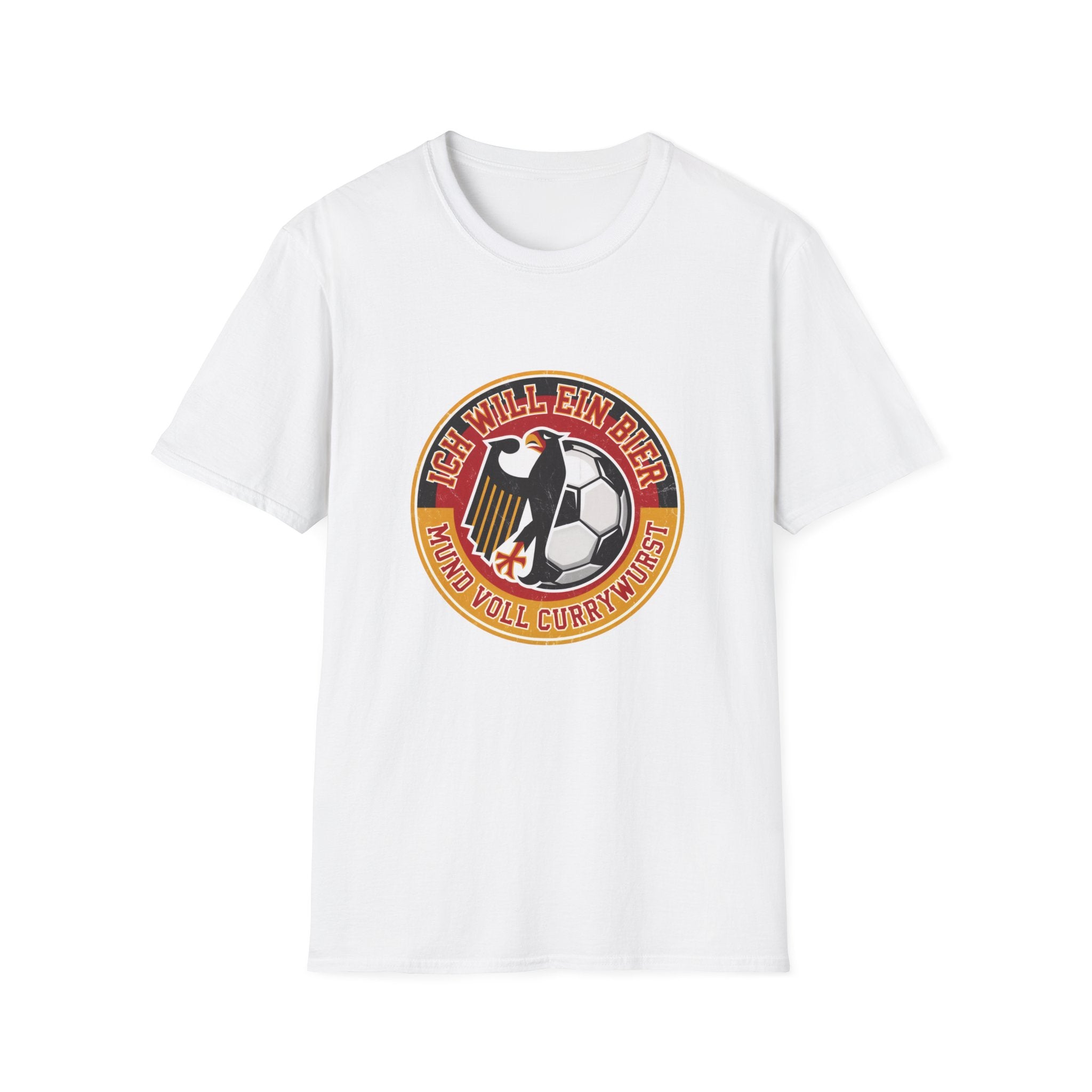 Soccer Eagle Tee — "Ich will ein Bier" German Football Fan Shirt