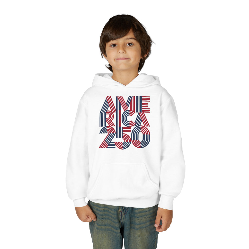 America 250 Hoodie | Patriotic Retro Typography, 250th Anniversary