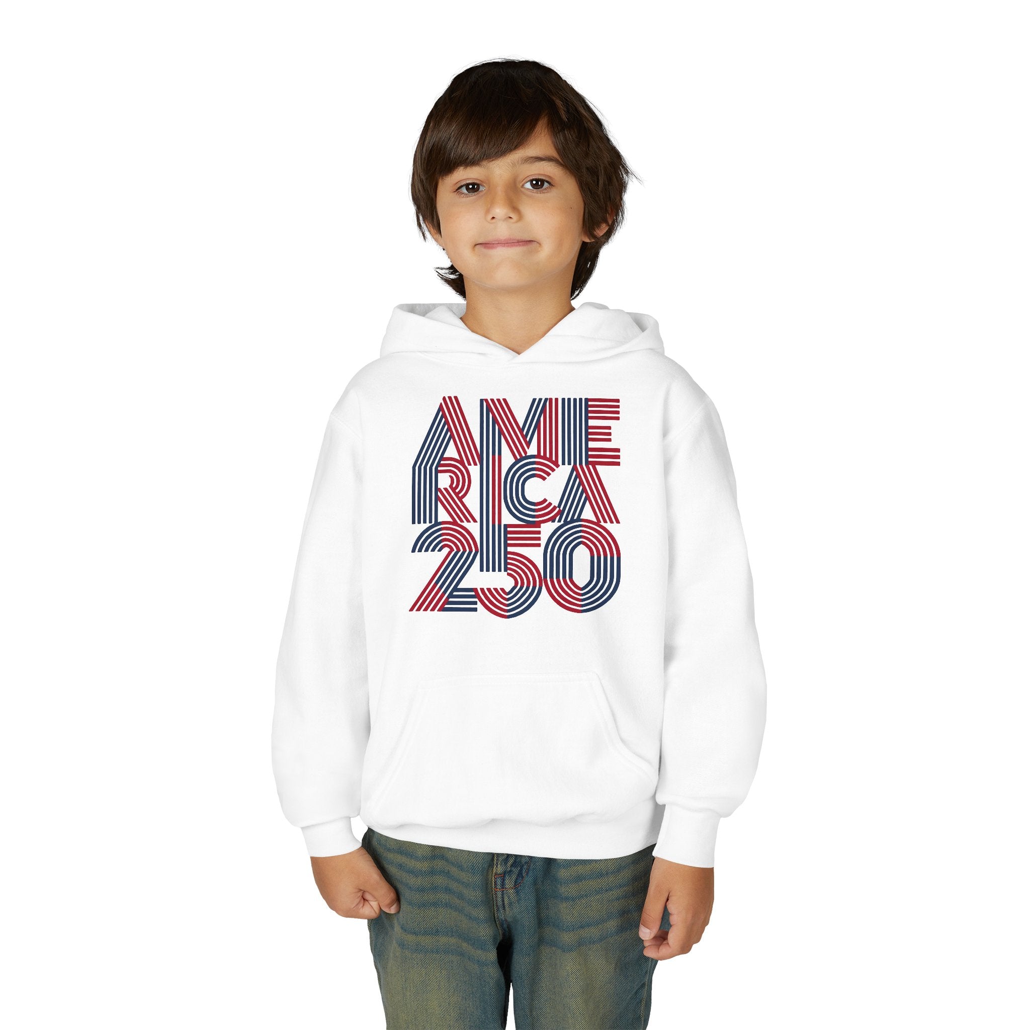 America 250 Hoodie | Patriotic Retro Typography, 250th Anniversary