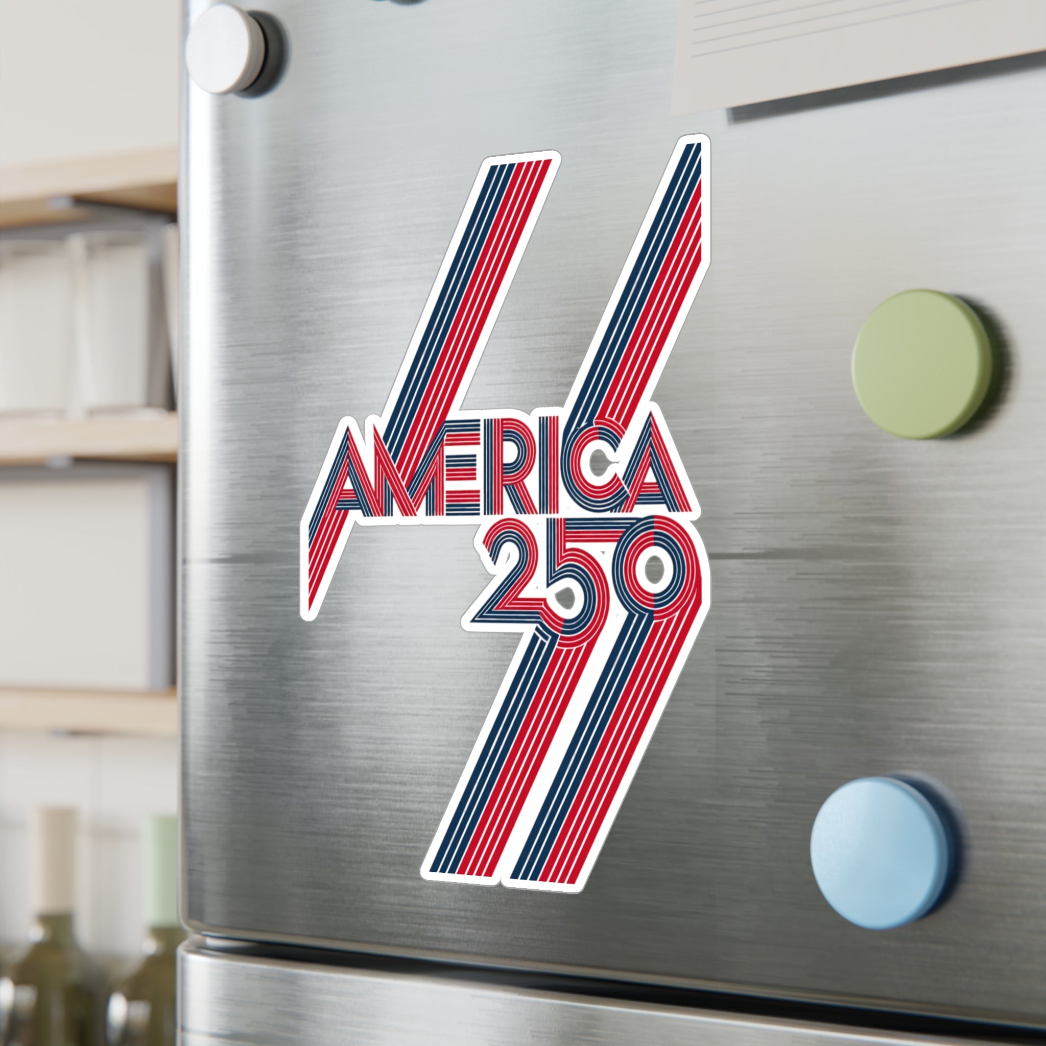 America 250 Retro Stripes Sticker | Kiss-Cut Vinyl Decal