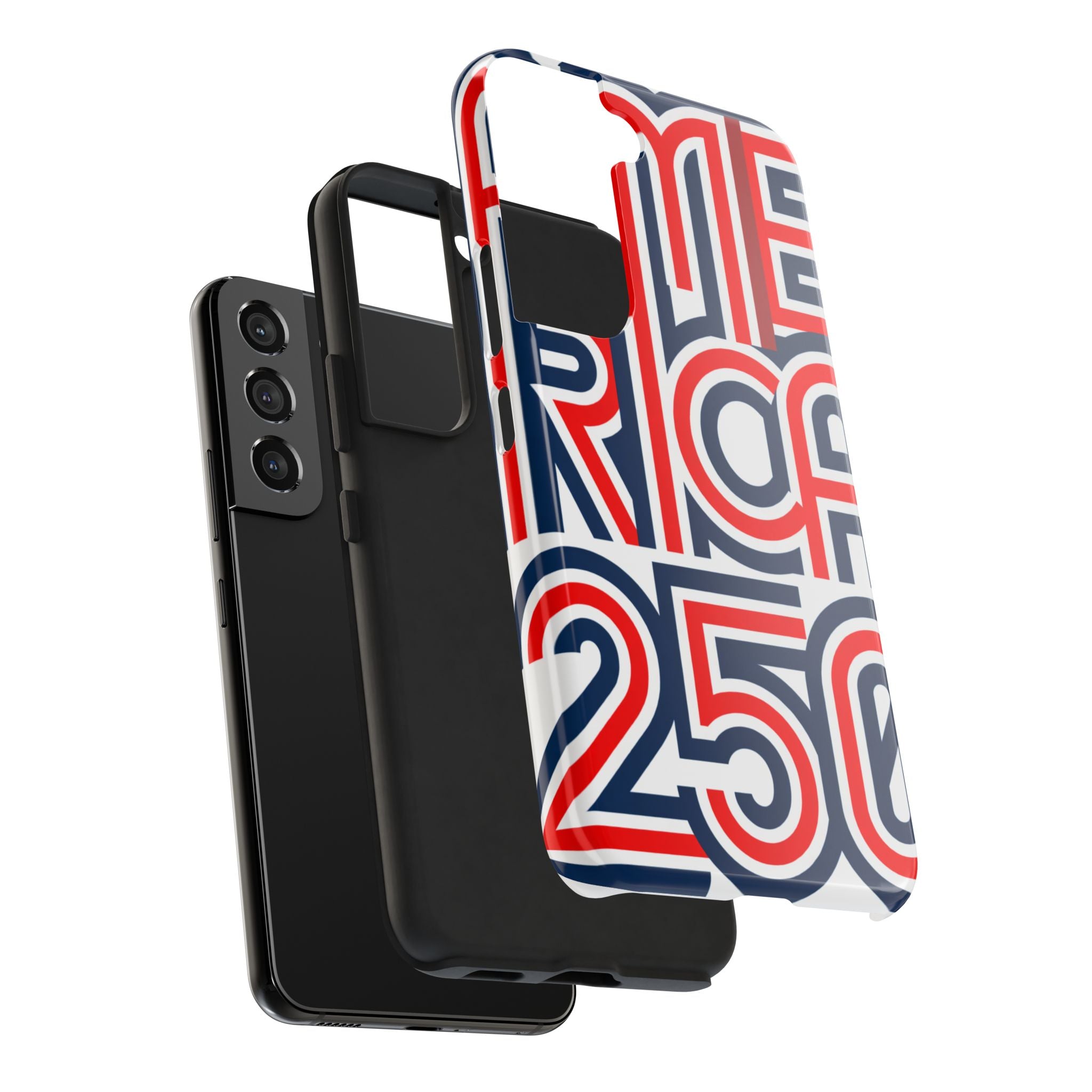 Patriotic 'America 250' Tough Phone Case – Red, White & Blue Retro Typography