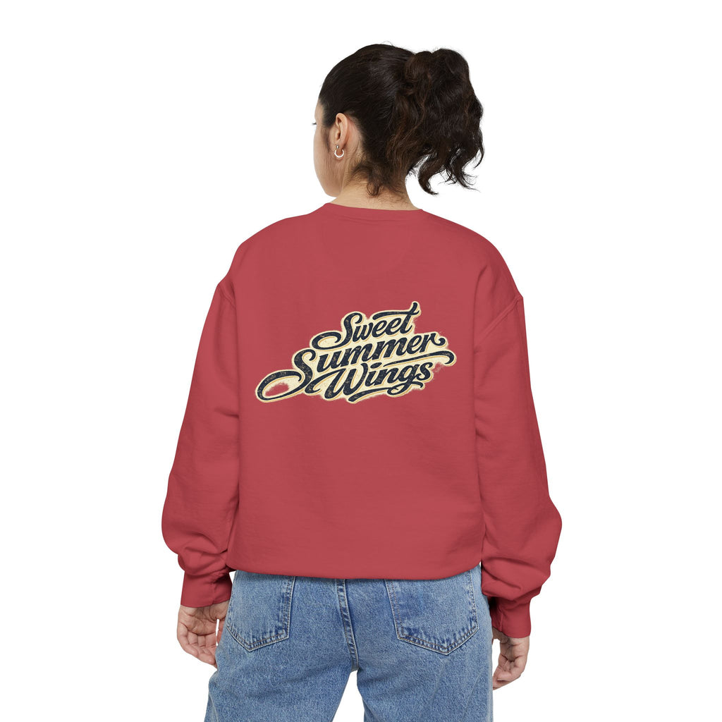 America 250 Garden Days Summer Sweatshirt — "Sweet Summer Wings" Vintage Floral 4th of July Crewneck