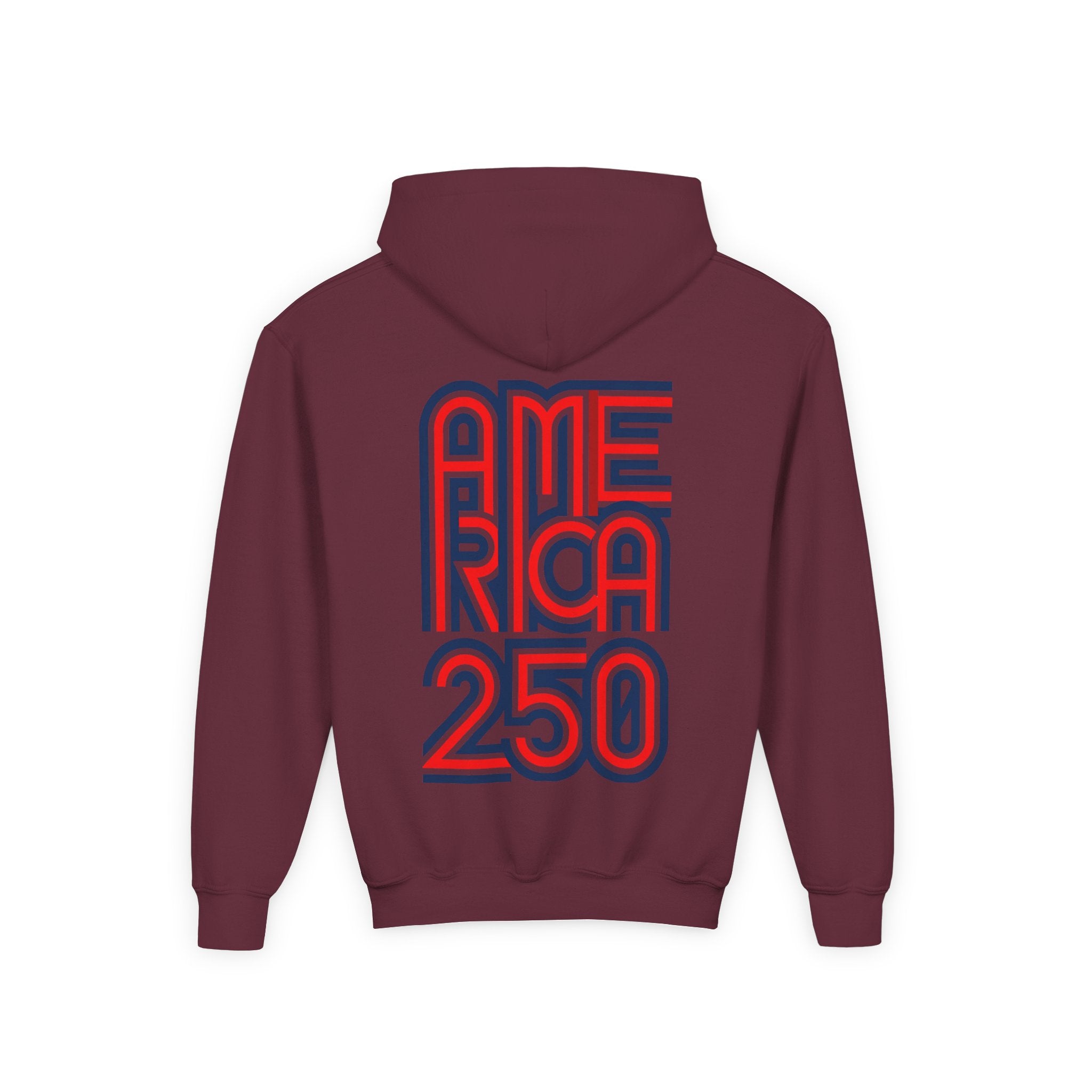 America 250 Hoodie | Patriotic Retro Typography, 250th Anniversary