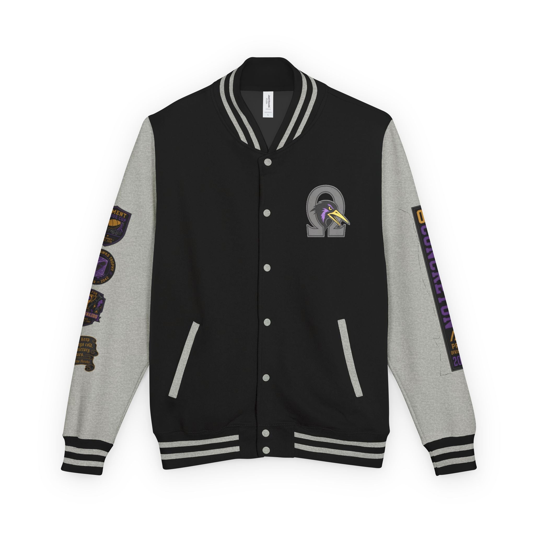 OC Concreton Varsity Jacket — Pancho Hawks "Cold Bearings" Distressed Edition