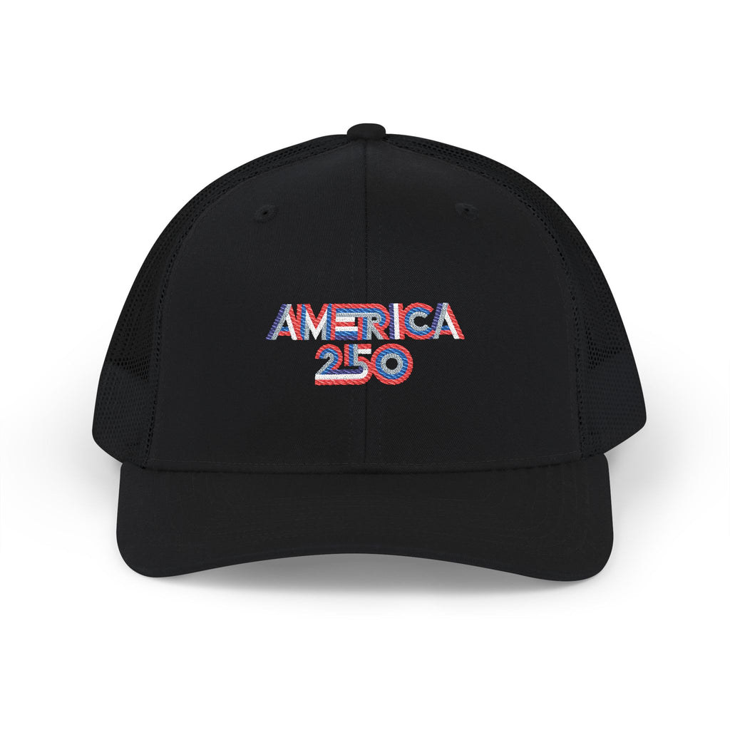 America 250 Trucker Cap — Patriotic Snapback Mesh Hat for 250th Anniversary