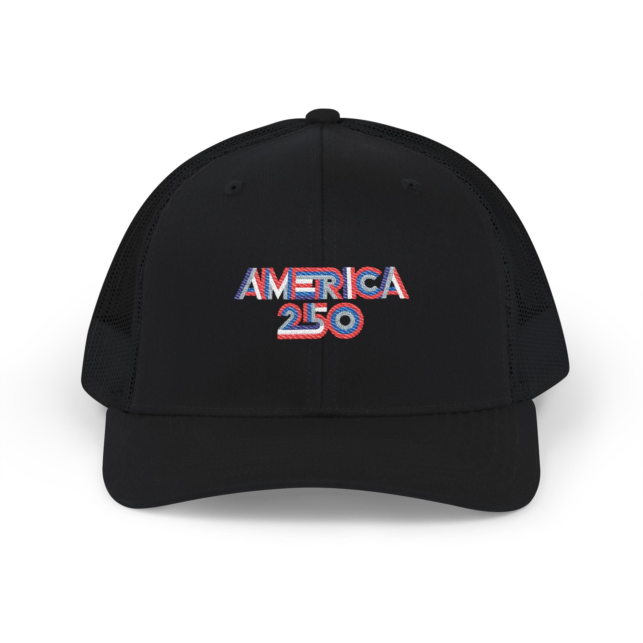 America 250 Trucker Cap — Patriotic Snapback Mesh Hat for 250th Anniversary