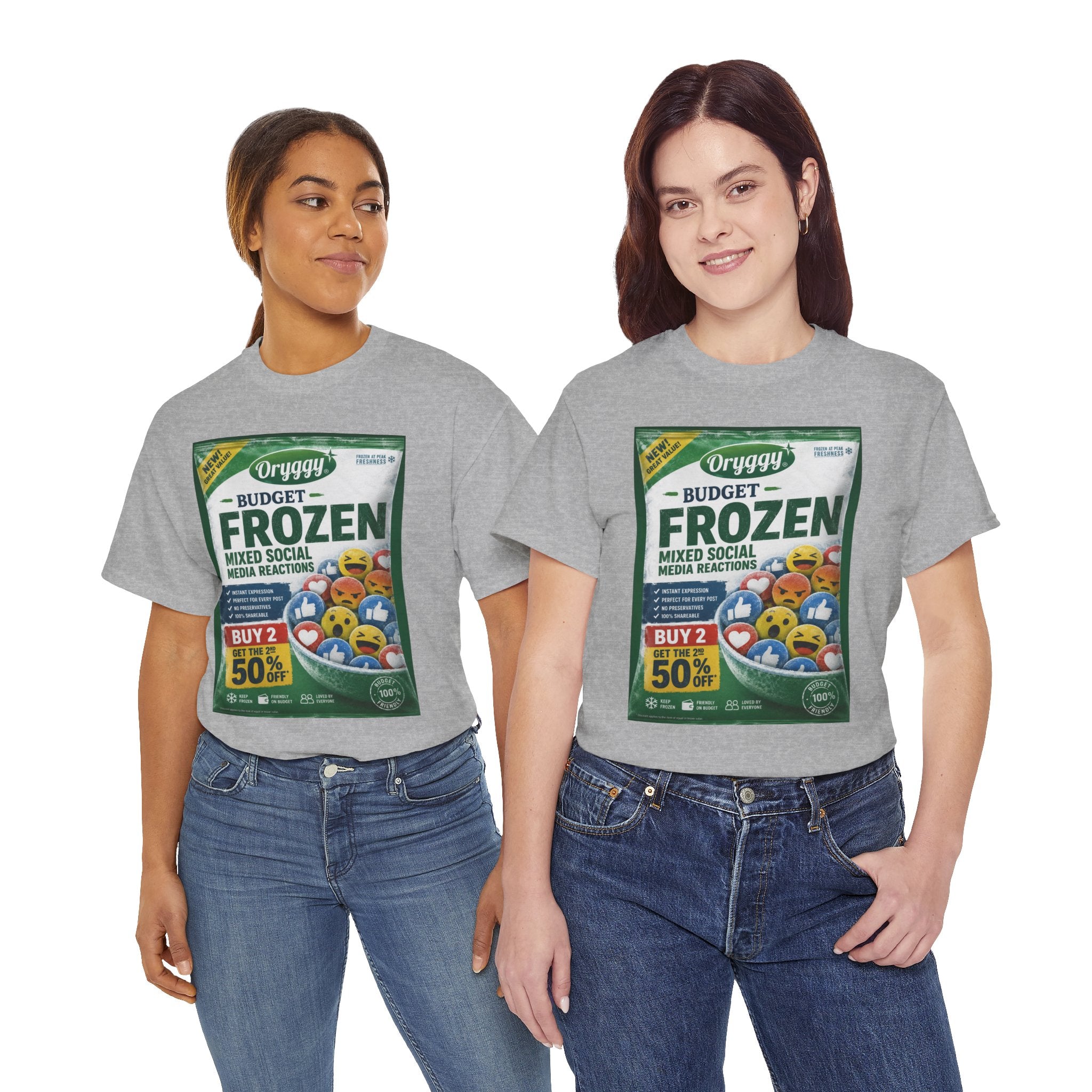oryggy Originals Summer line 'Budget Frozen Mixed Social Media Reactions' Graphic Tee