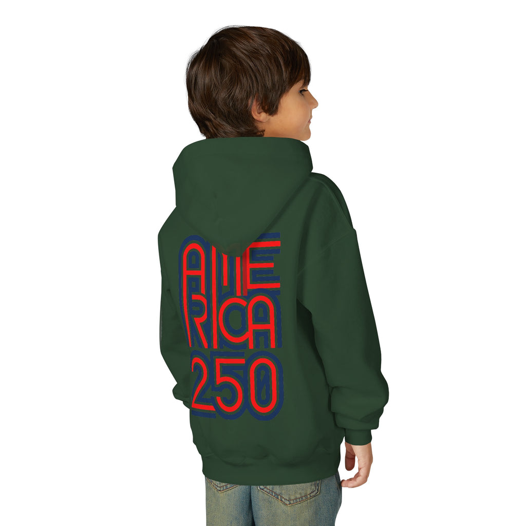 America 250 Hoodie | Patriotic Retro Typography, 250th Anniversary