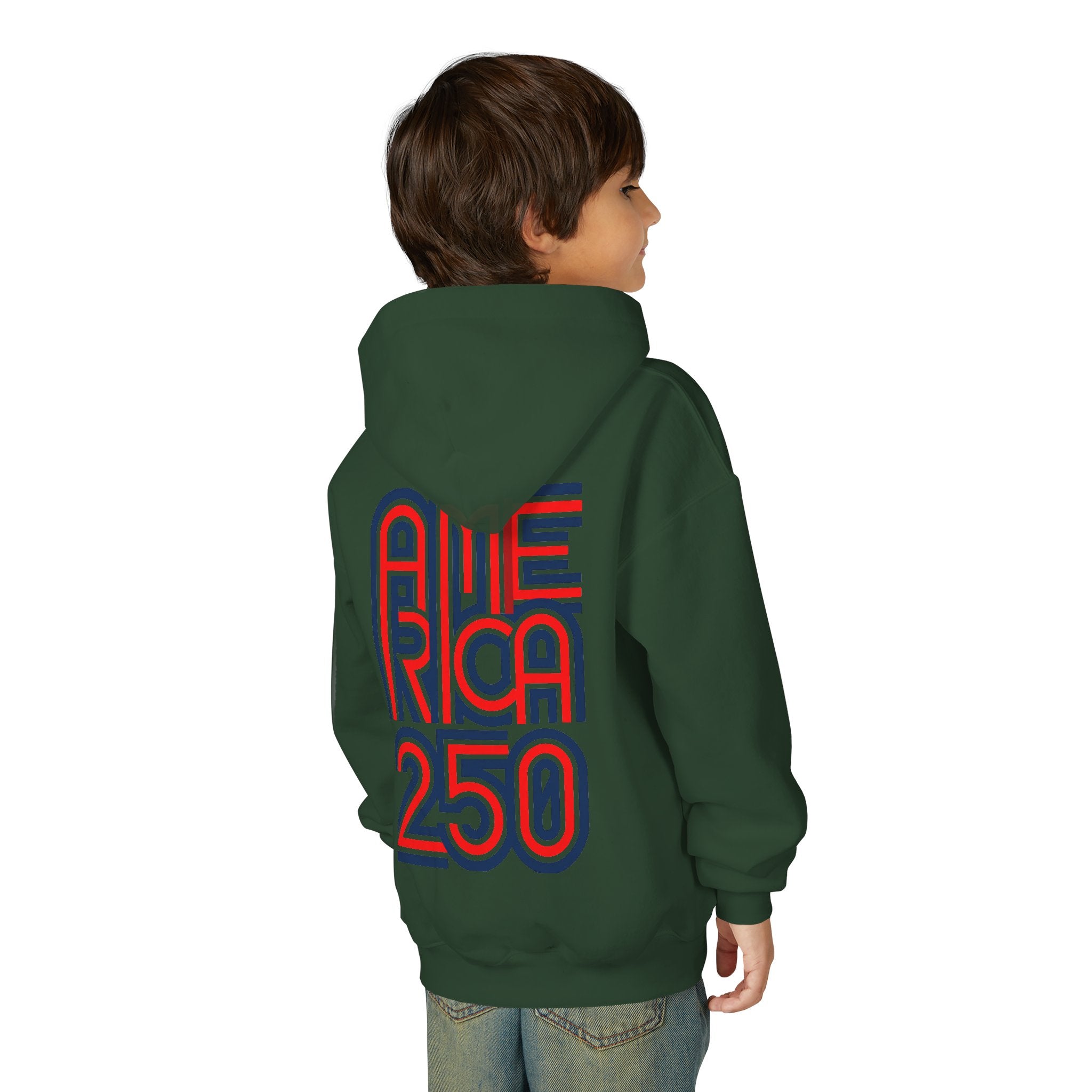 America 250 Hoodie | Patriotic Retro Typography, 250th Anniversary