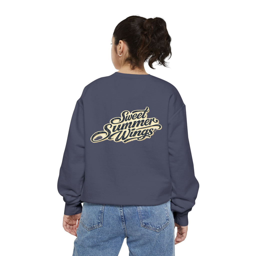 America 250 Garden Days Summer Sweatshirt — "Sweet Summer Wings" Vintage Floral 4th of July Crewneck