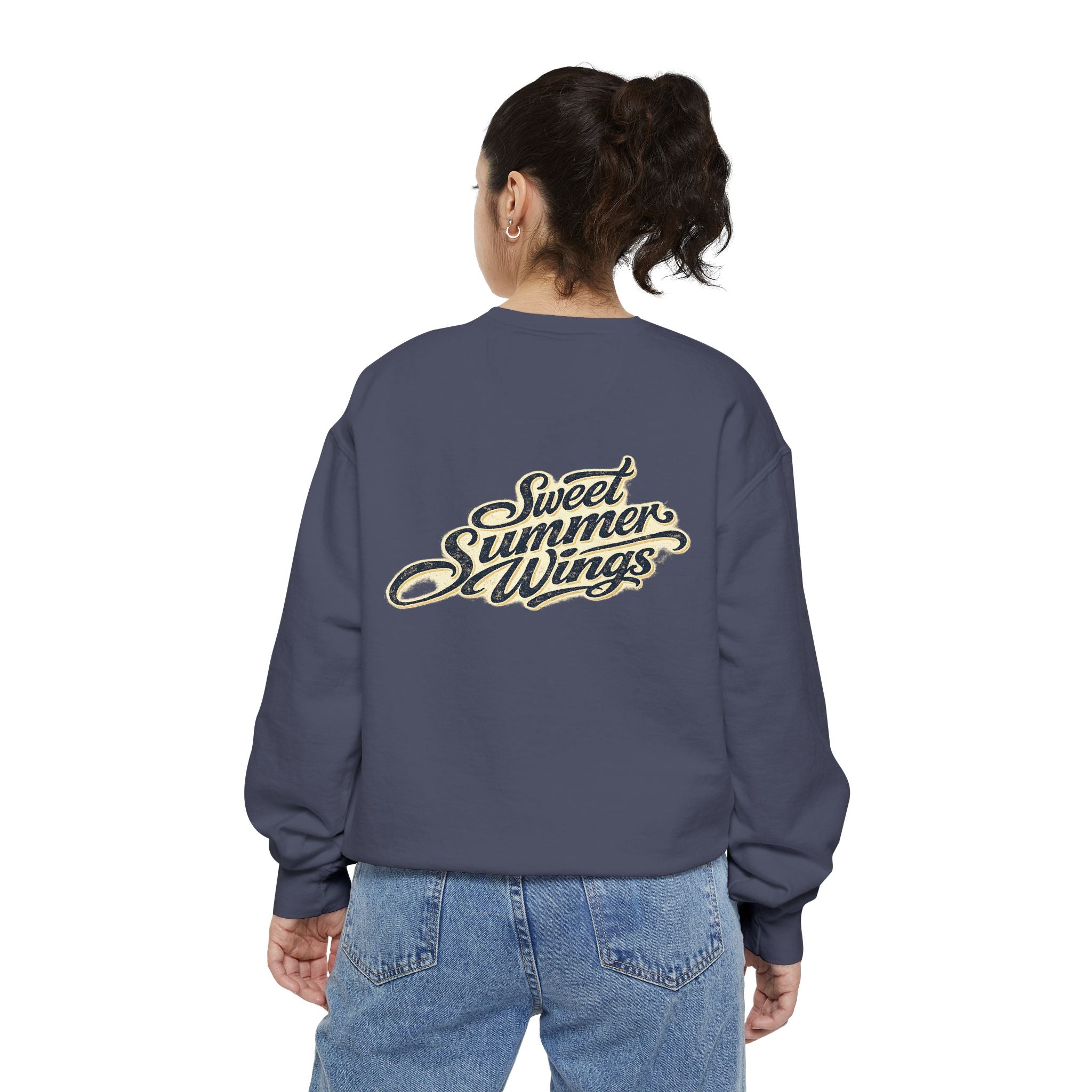 America 250 Garden Days Summer Sweatshirt — "Sweet Summer Wings" Vintage Floral 4th of July Crewneck