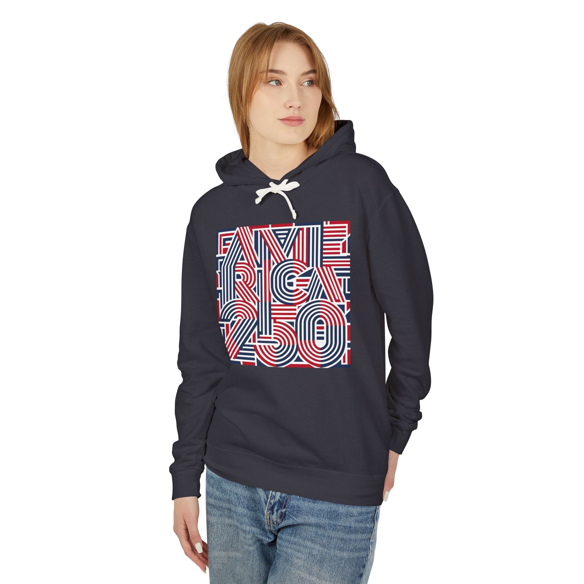 oryggy - america-250-hoodie-retro-red-blue-patriotic-anniversary-pullover - Vintage Patriotic Apparel