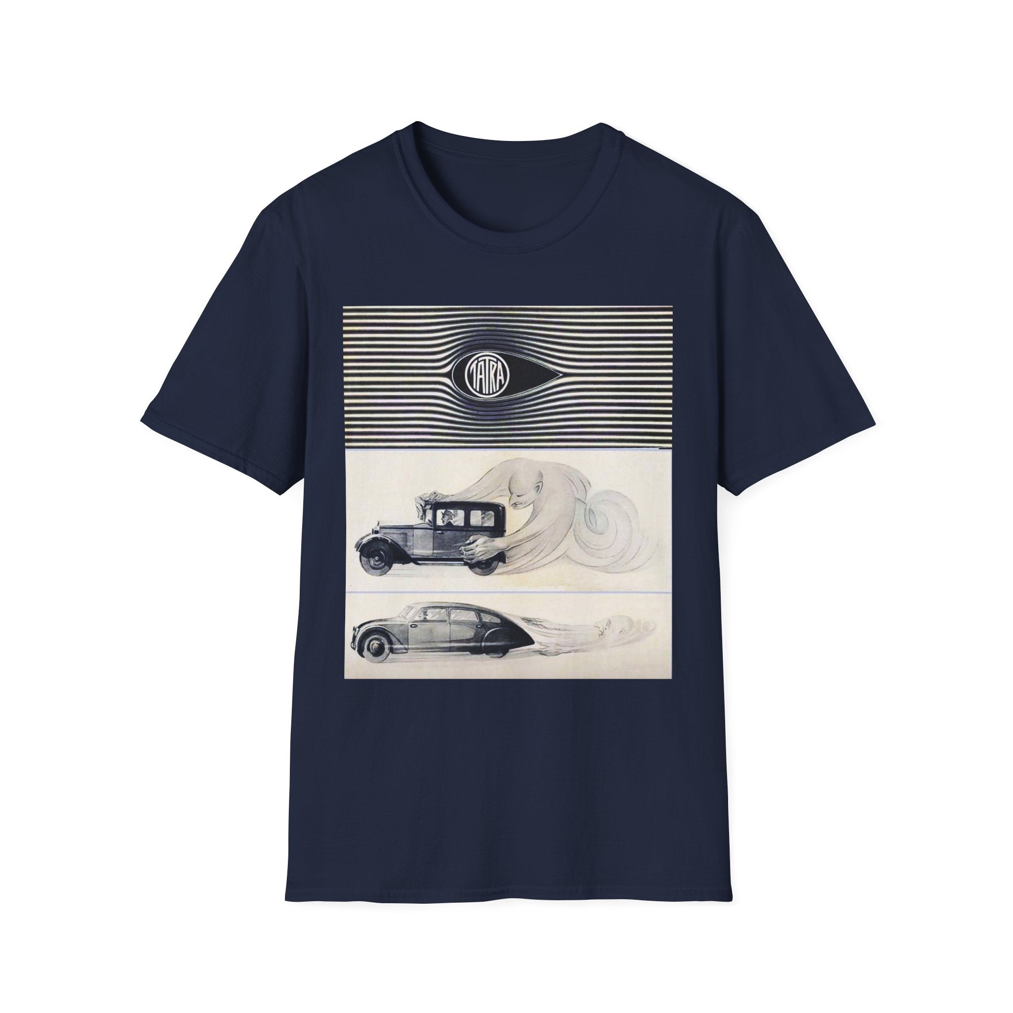 oryggy Originals Summer line Retro Stripes & Classic Car Illustration Tee