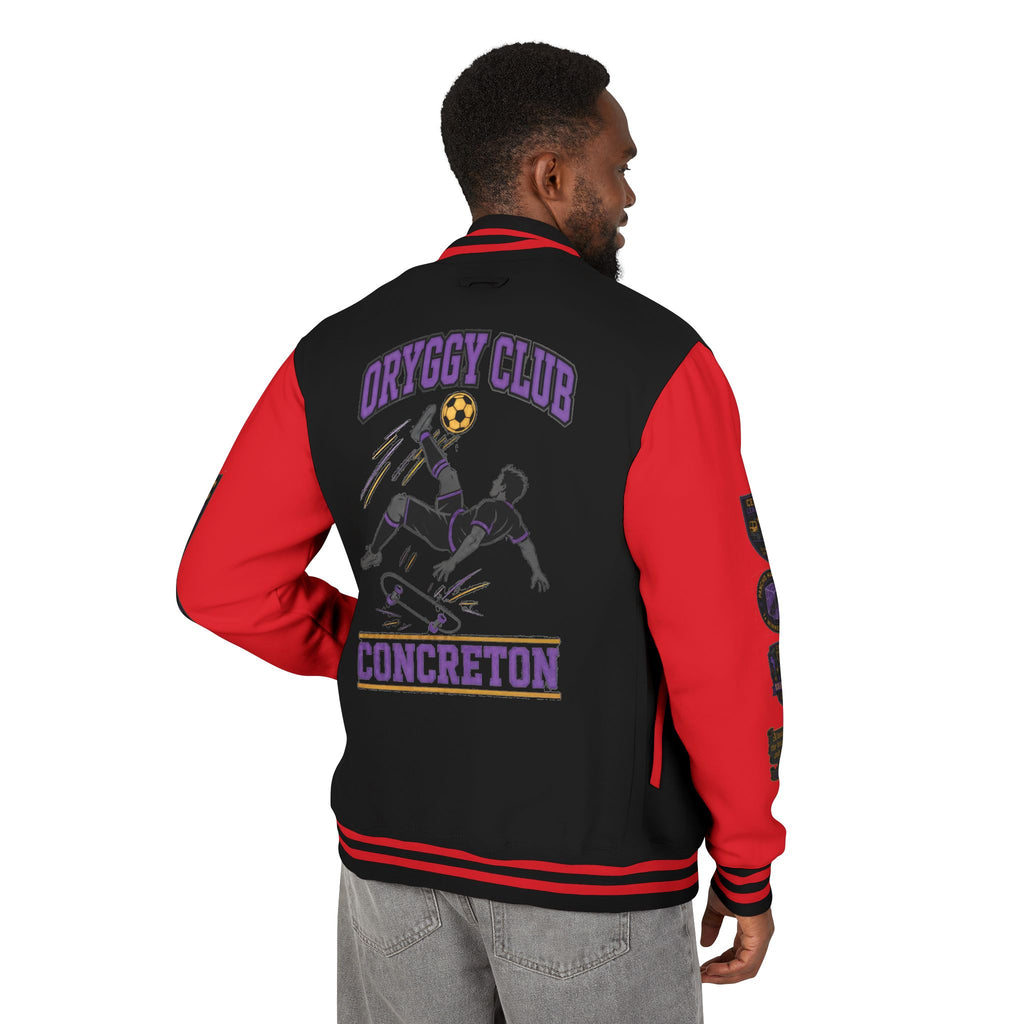 OC Concreton Varsity Jacket — Pancho Hawks "Cold Bearings" Distressed Edition