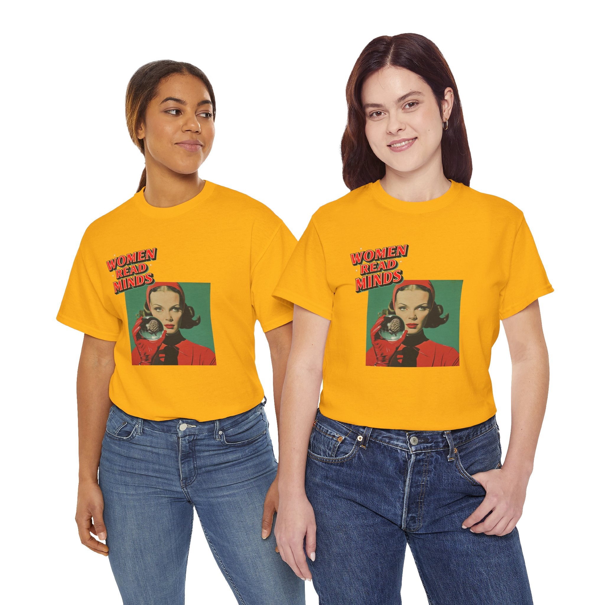 oryggy Originals Summer line Women Read Minds Tee — Retro Vintage Feminist Graphic T-Shirt