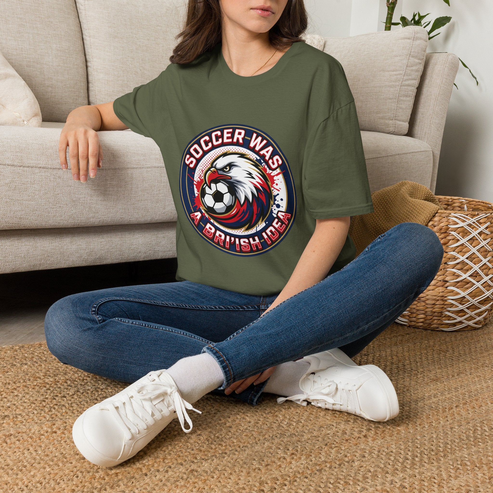 FIFA 2026 Soccer Eagle T-Shirt — "Soccer was a Bri'ish idea" Vintage Soccer Graphic Tee