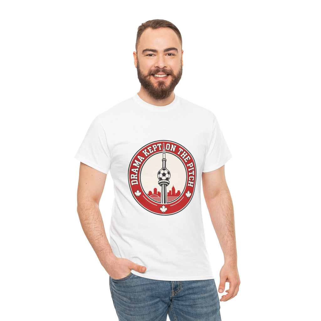 FIFA World Cup 2026 T-Shirt — oryggy "Drama Kept on the Pitch" Canadian Fan Tee