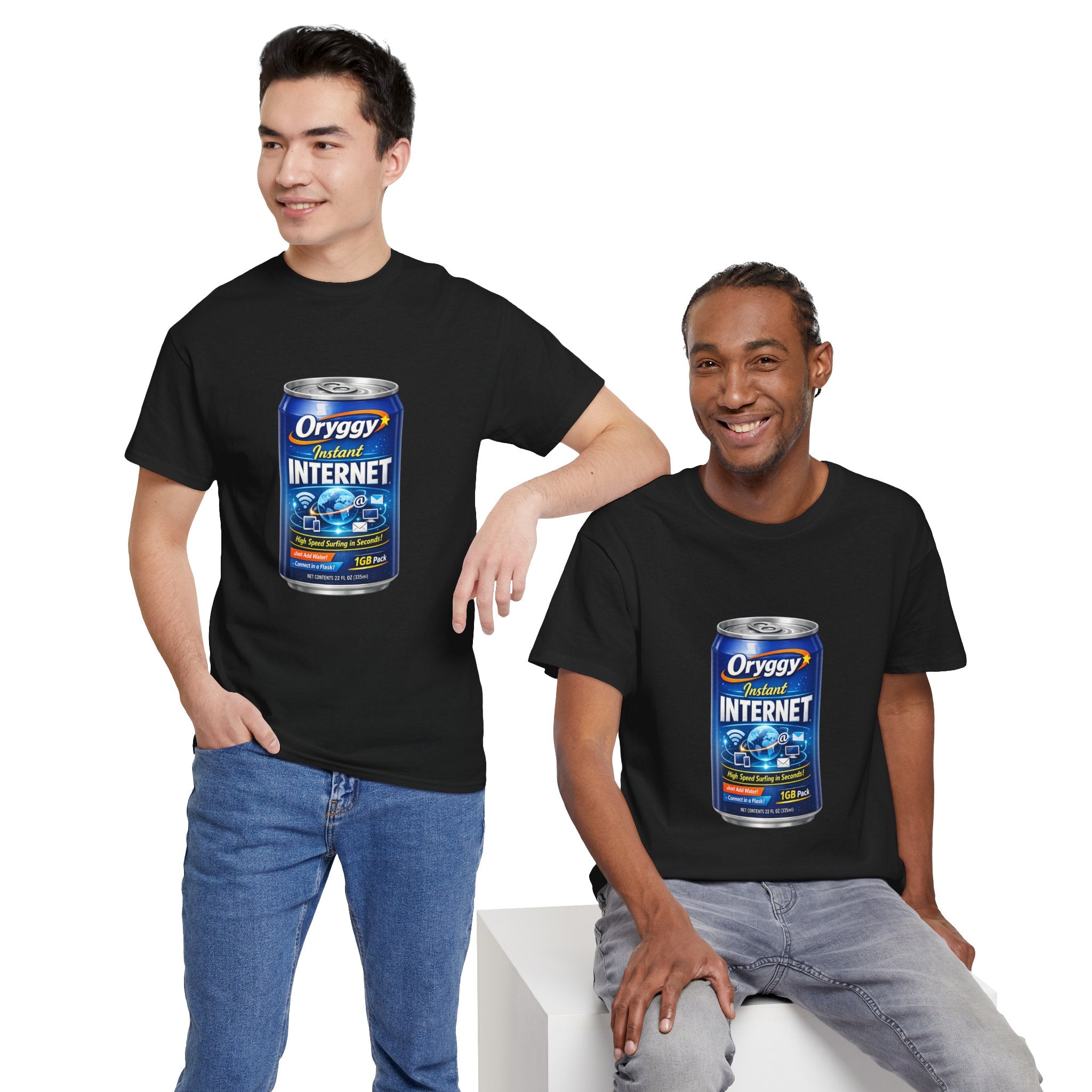 oryggy Originals Summer line Canned Internet Tee — Retro Can Graphic T-Shirt